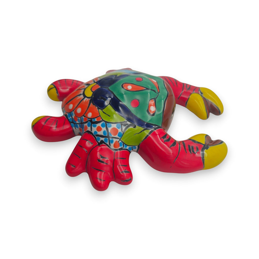 Talavera Crab Sculpture | Vibrant Handmade Mexican Art