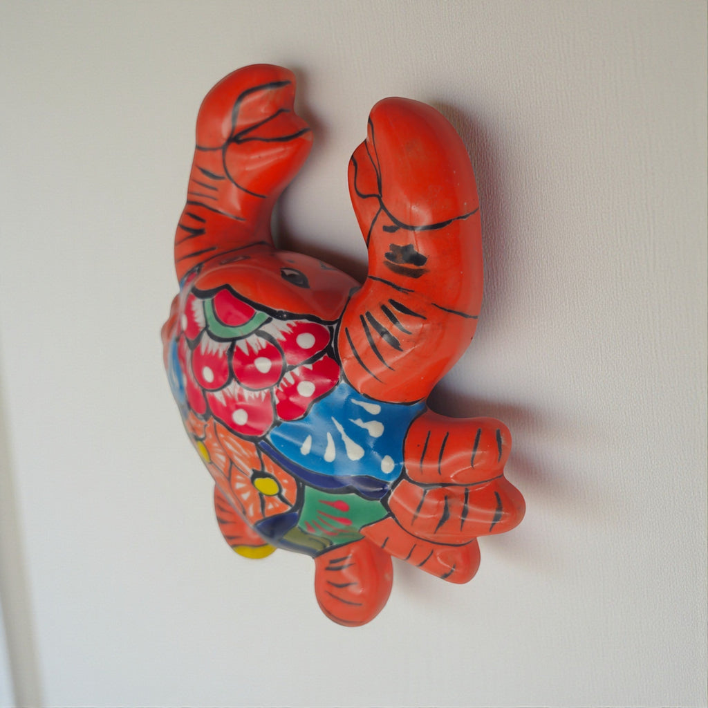 Talavera Crab Sculpture | Vibrant Handmade Mexican Art