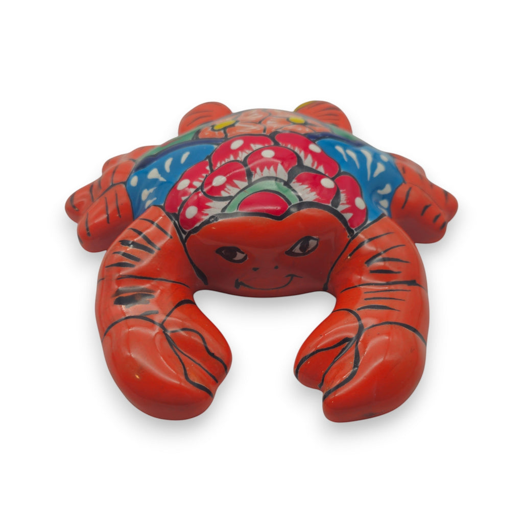 Talavera Crab Sculpture | Vibrant Handmade Mexican Art