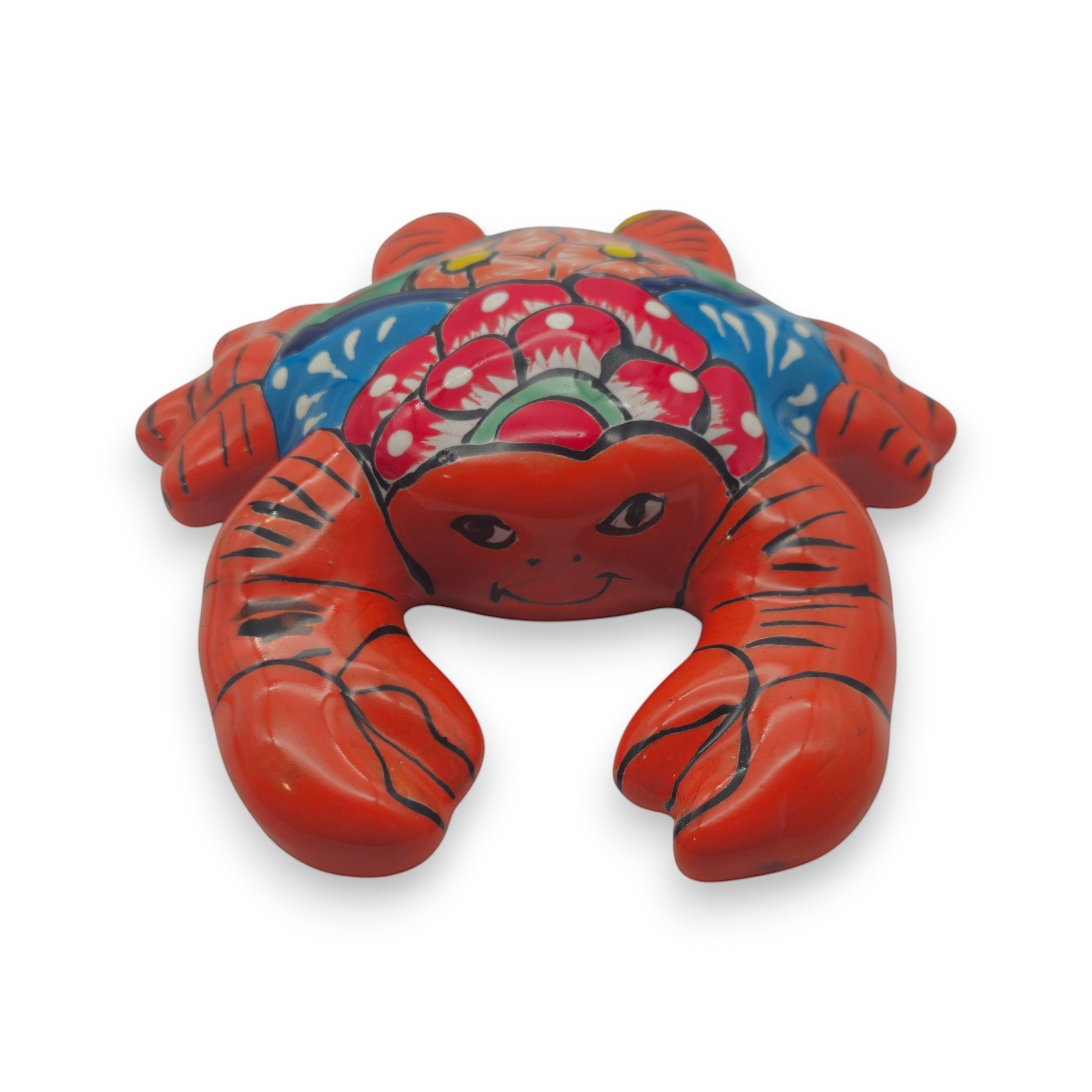 Talavera Crab Sculpture | Vibrant Handmade Mexican Art