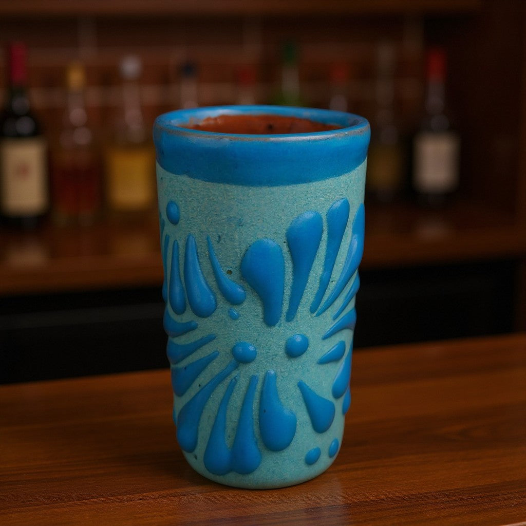 Blue Talavera Shot Glass | Hand-Painted Baby Shower Favor