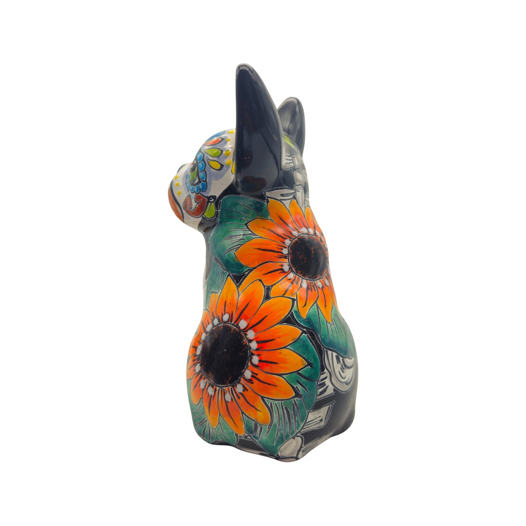 Talavera French Bulldog Statue | Day of the Dead Mexican Decor