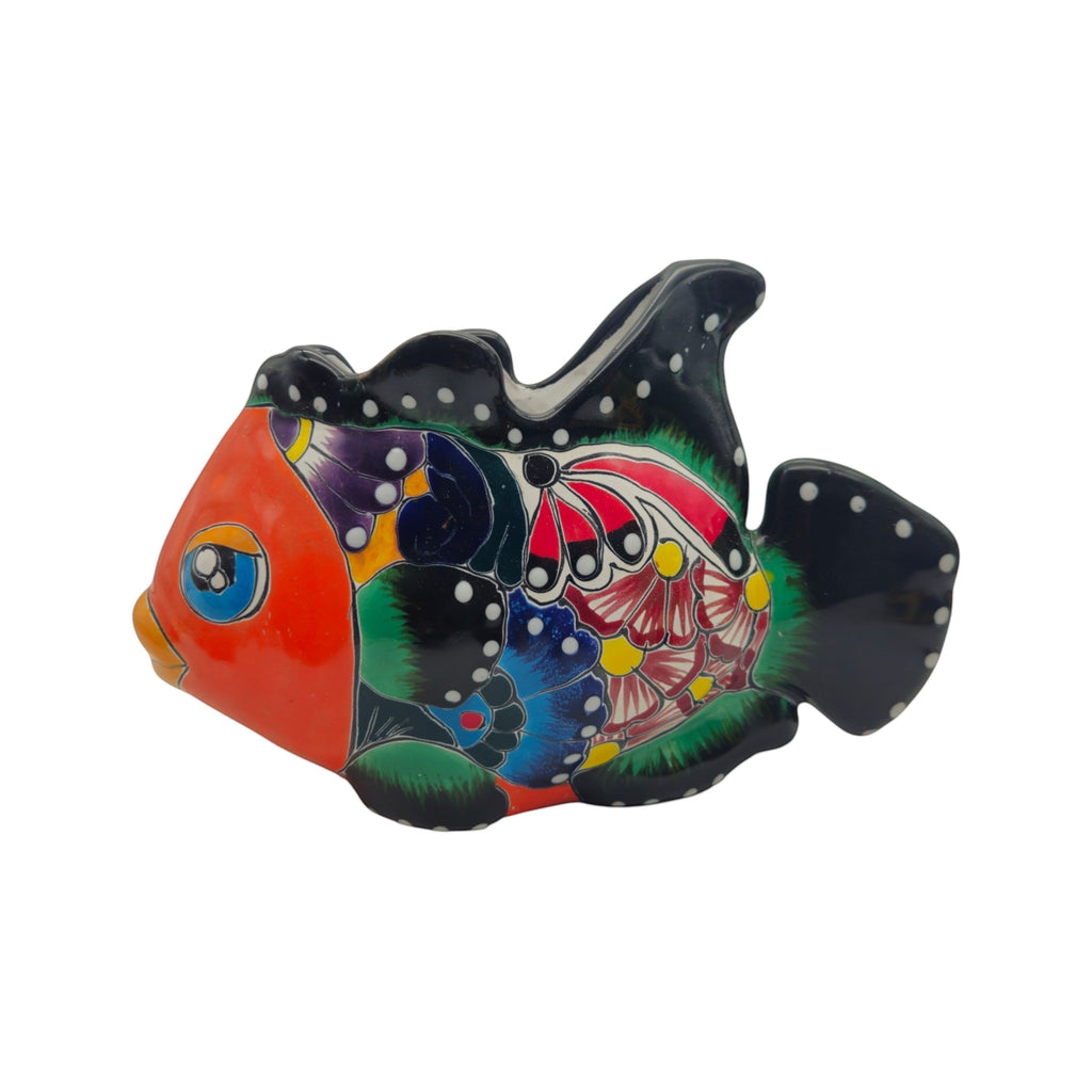 Talavera Fish Planter | Hand-Painted Colorful Mexican Pottery