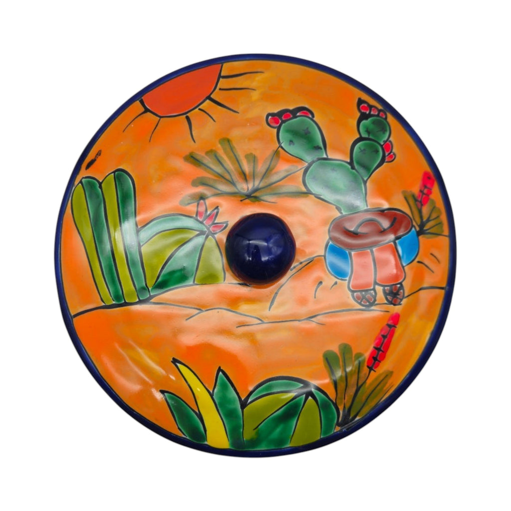 Handmade Talavera Tortilla Warmer | Mexican Sleeping Man Panchito