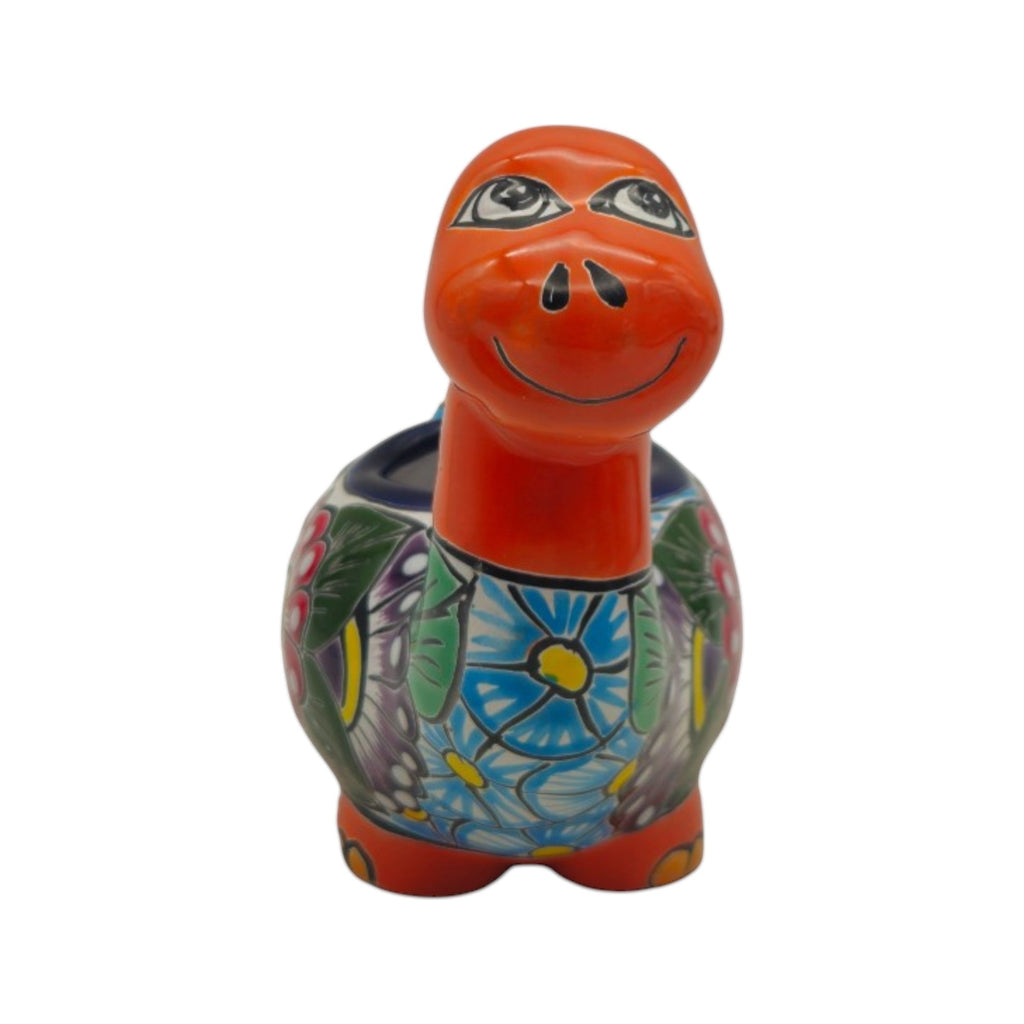 Talavera Brachiosaurus Planter | Colorful Dinosaur Pot