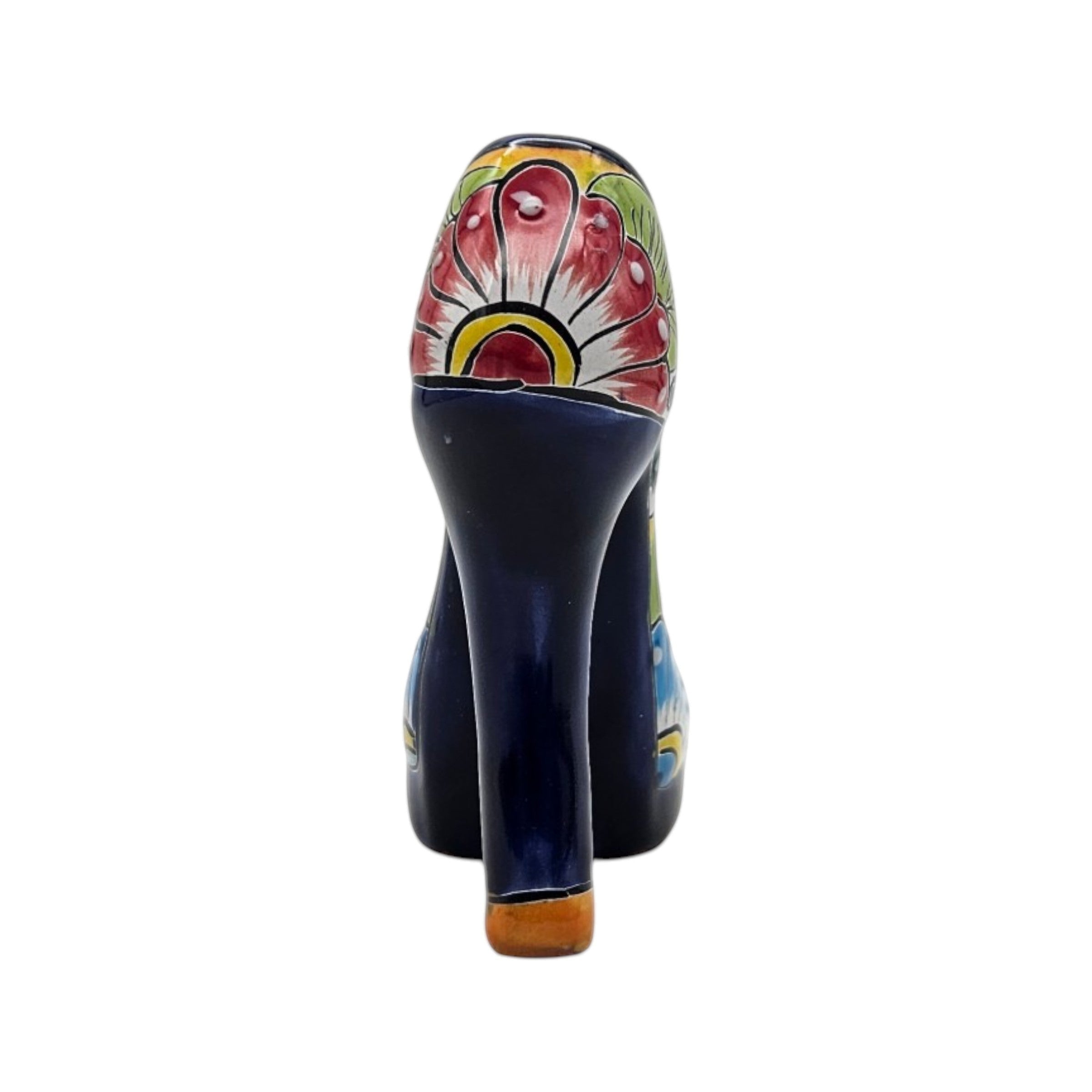 Talavera High Heel Statue | Colorful Handmade Mexican Decor