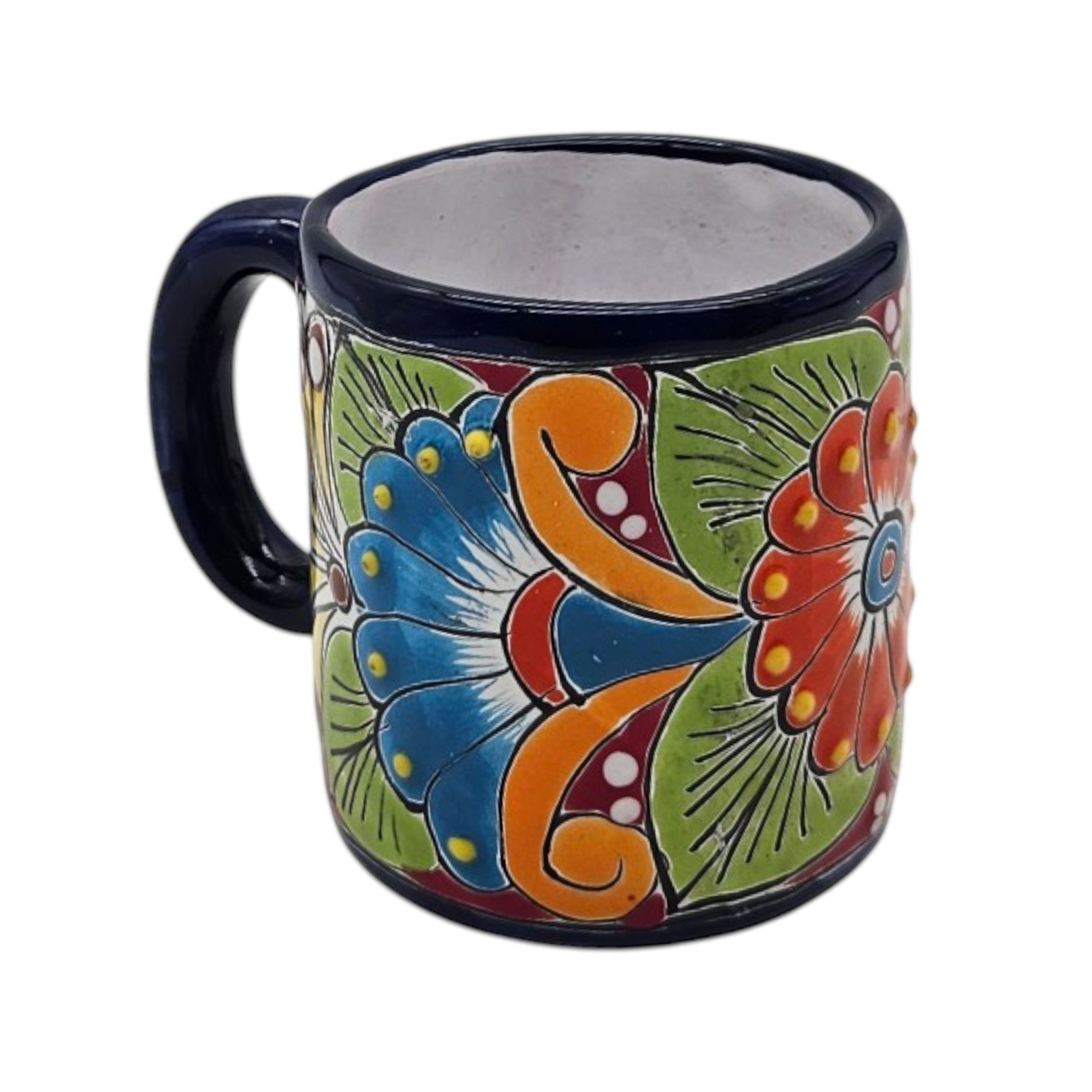 Talavera Coffee Mug | Hand-Painted Floral Design