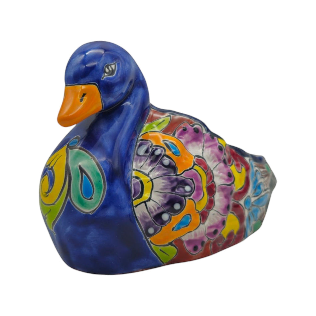 Colorful Talavera Duck Planter | Mexican Succulent Pottery Art