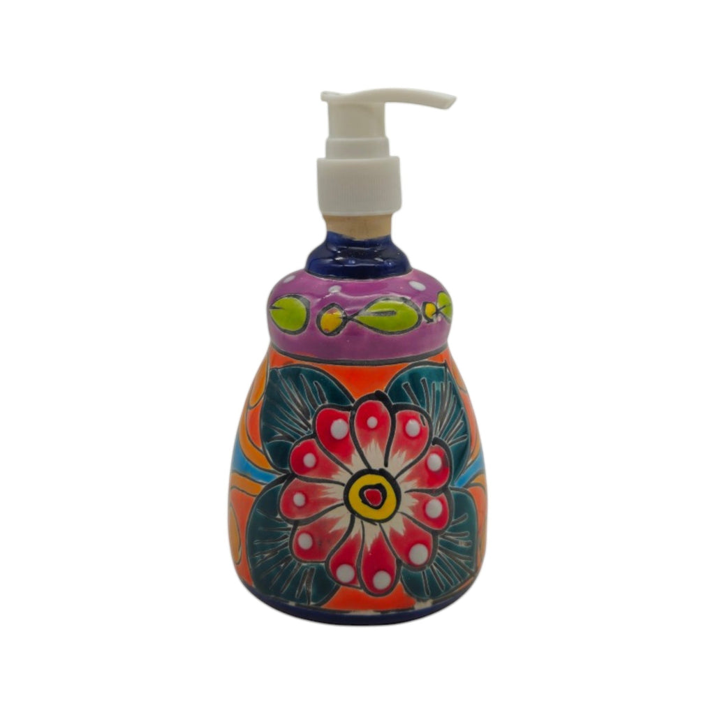 Talavera Soap Dispenser | Hand-Painted Mexican Ceramic Bathroom Decor
