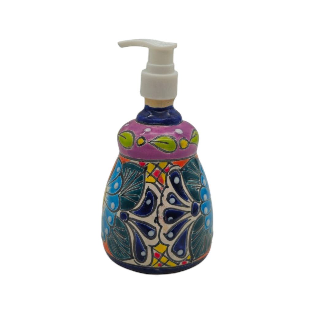 Talavera Soap Dispenser | Hand-Painted Mexican Ceramic Bathroom Decor