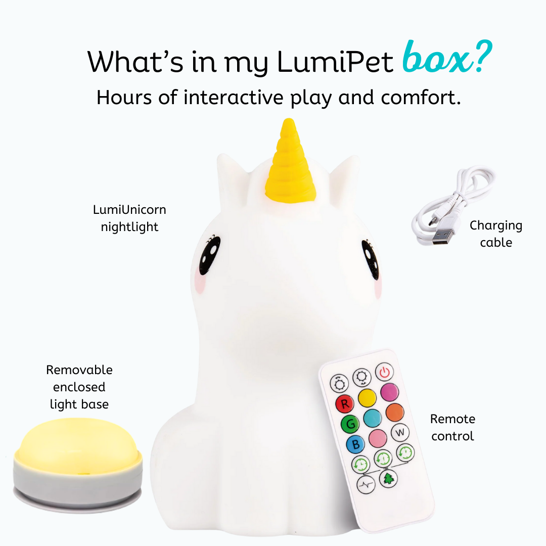 Unicorn Night Light - Soft Silicone Nursery Lamp | LumiPets®