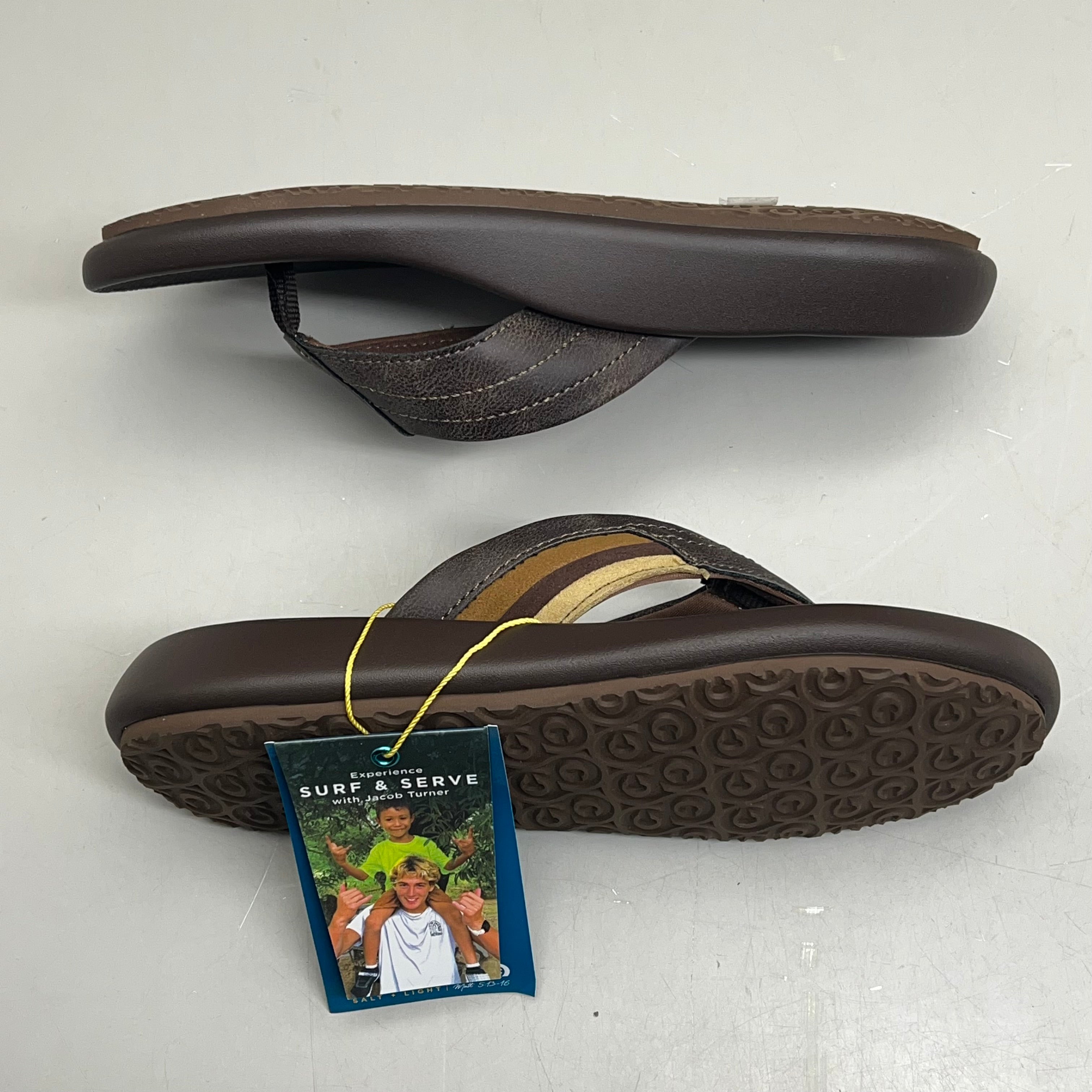 COBIAN Kandui Synthetic Leather Strap Men's Sz 8, EU 40 Chocolate KAN25-2011-8