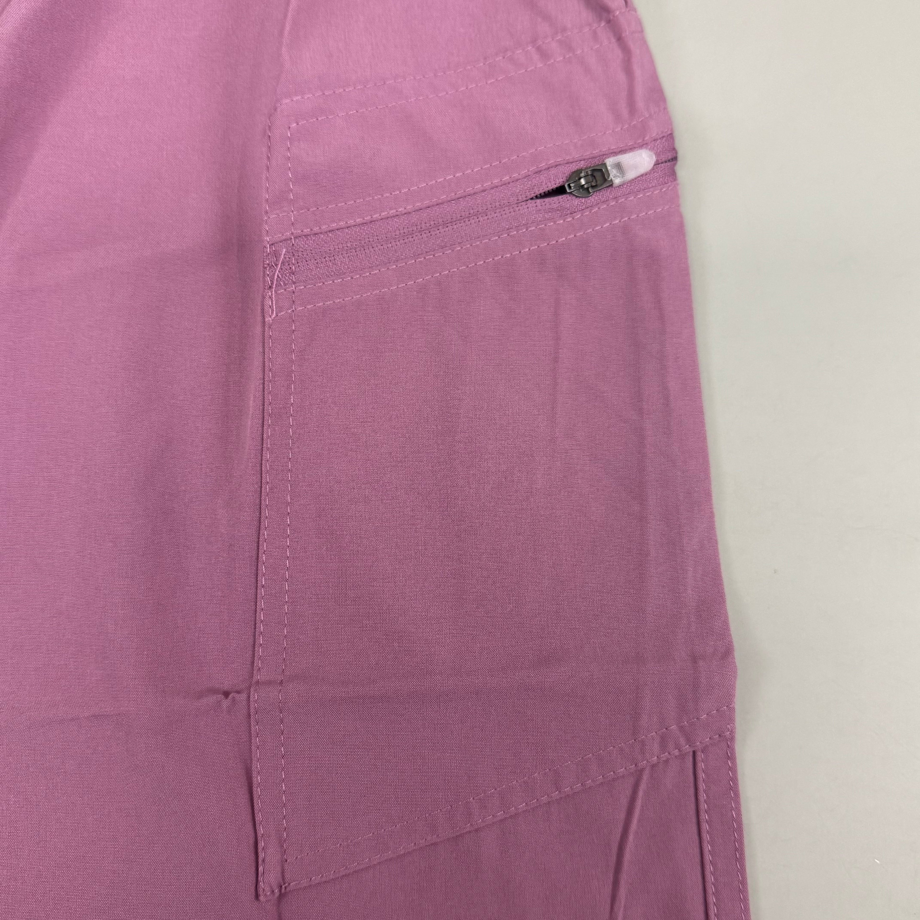 GREEN TOWN 4 Flex Scrubs Jumpsuit Cinch In Waist Women's Sz L Mauve GFX-023AST