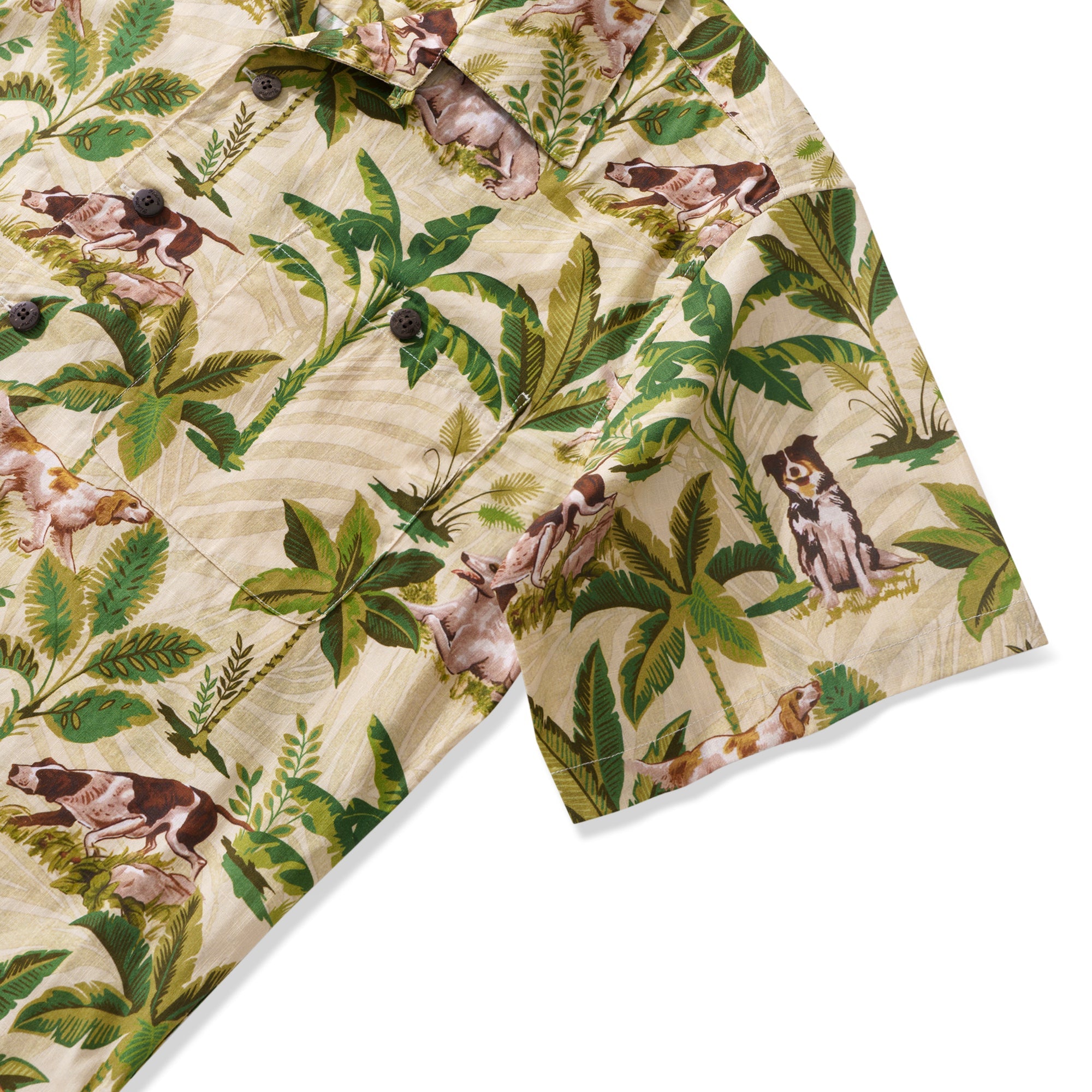 100% Cotton Hawaiian Shirt For Men International Dog Day Camp Collar Shirt By Sherry