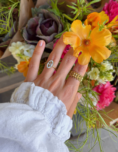 Bloom Again Enamel Ring