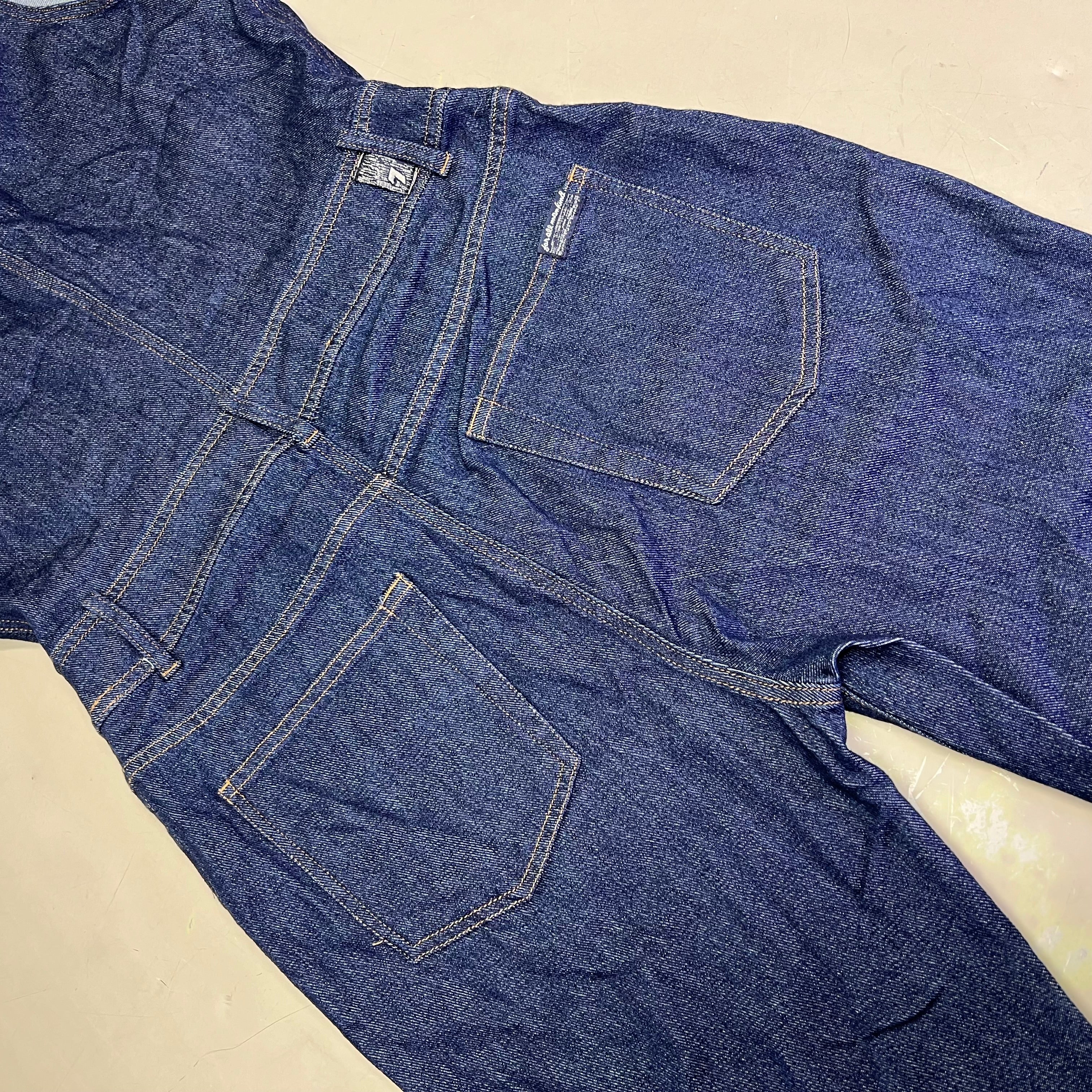 7 FOR ALL MANKIND Soft Denim Zip Up Jumper Womens Sz M Dark Blue AU7190865A WLSR