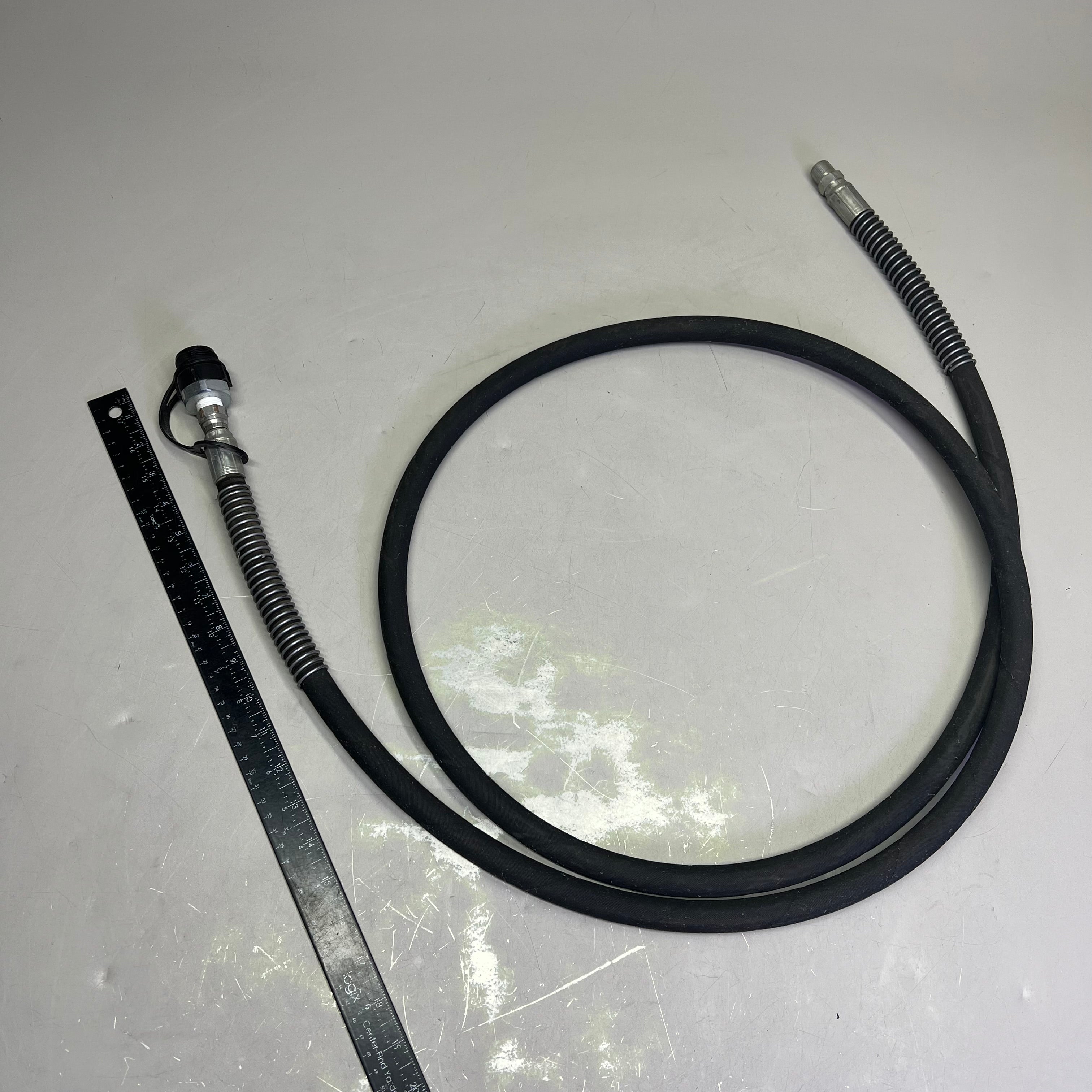 FLEXTRAL Hydraulic Jack Hose 10,000 PSI WP - 20,000 PSI BP 3/8" x 8' Black HJ-06