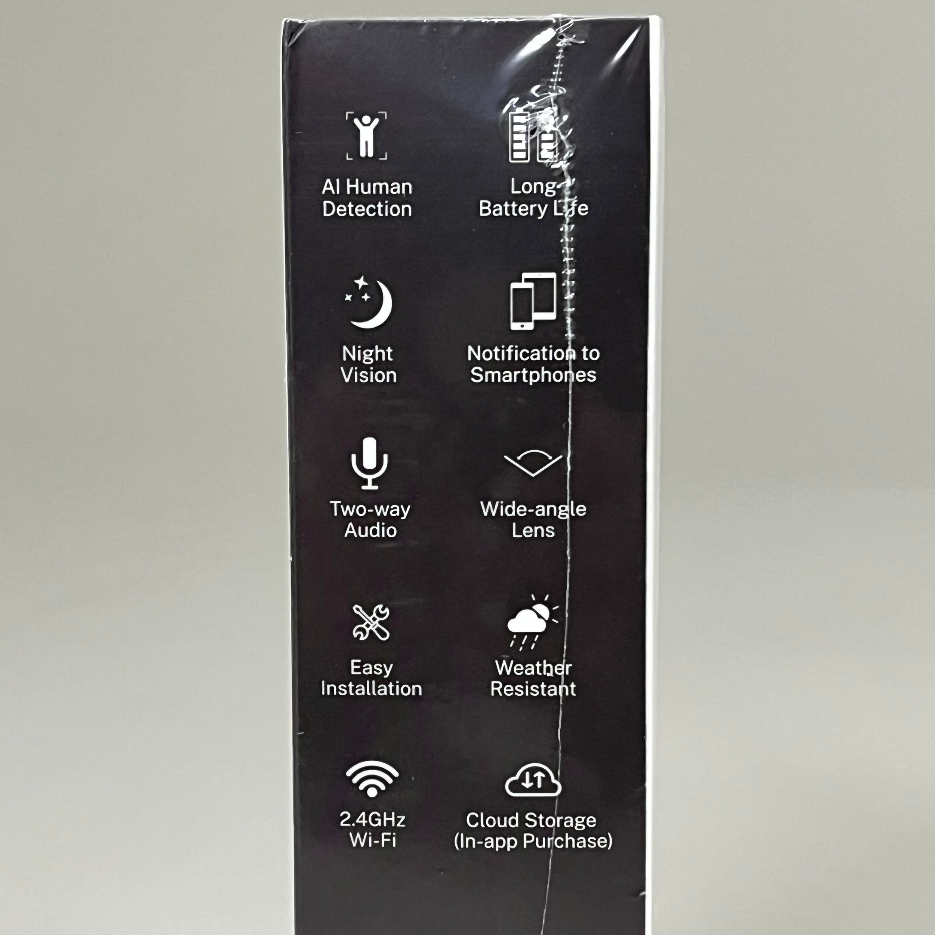 SHENZHEN PUGE ELECTRONICS Wireless Smart 2.4 GHz Wi-Fi Doorbell Camera P50 Black