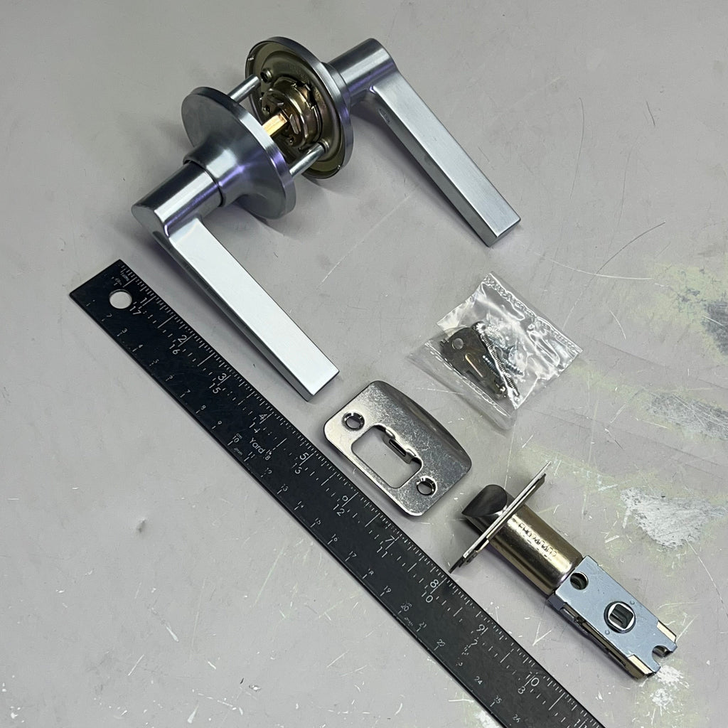 SCHLAGE Solstice Passage Lever Lock Adjust Latch 626 Satin Chrome SOL-626 J|10F