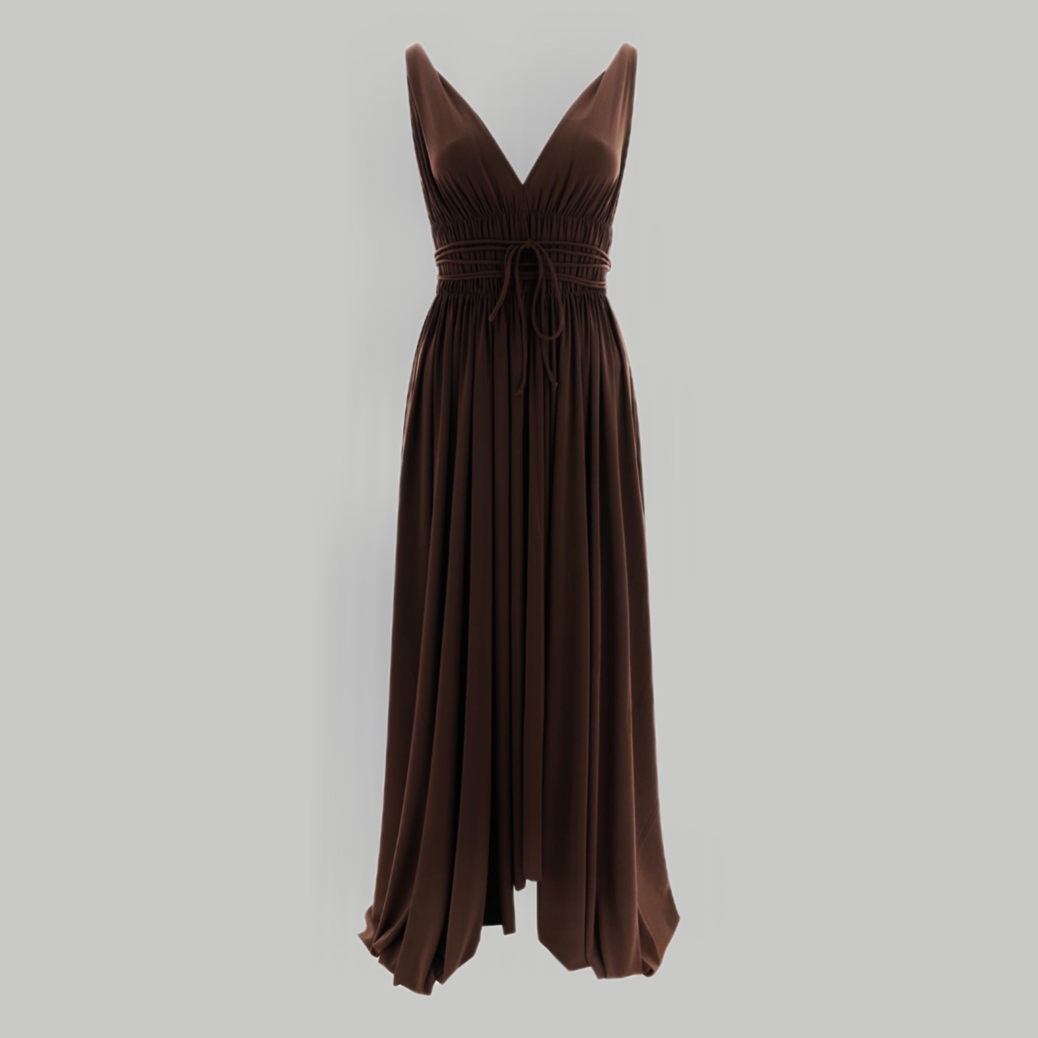 NORMA KAMALI Goddess Dress Unlined Women's Sz XL/42 Chocolate KK3233PL292028