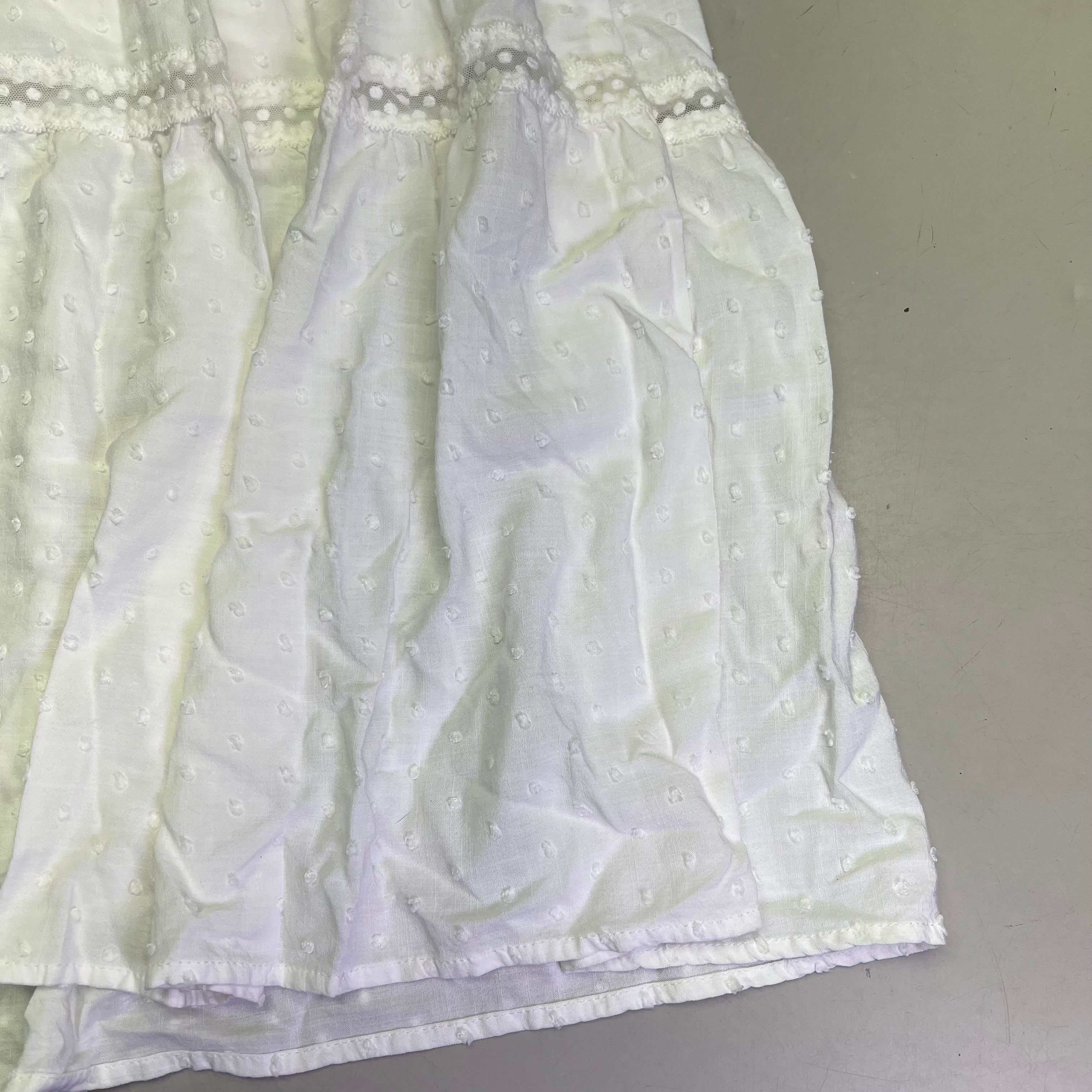 KNOX ROSE Lightweight Short Sleeve Maxi Dress  Women's Sz L White (Pre-Owned)