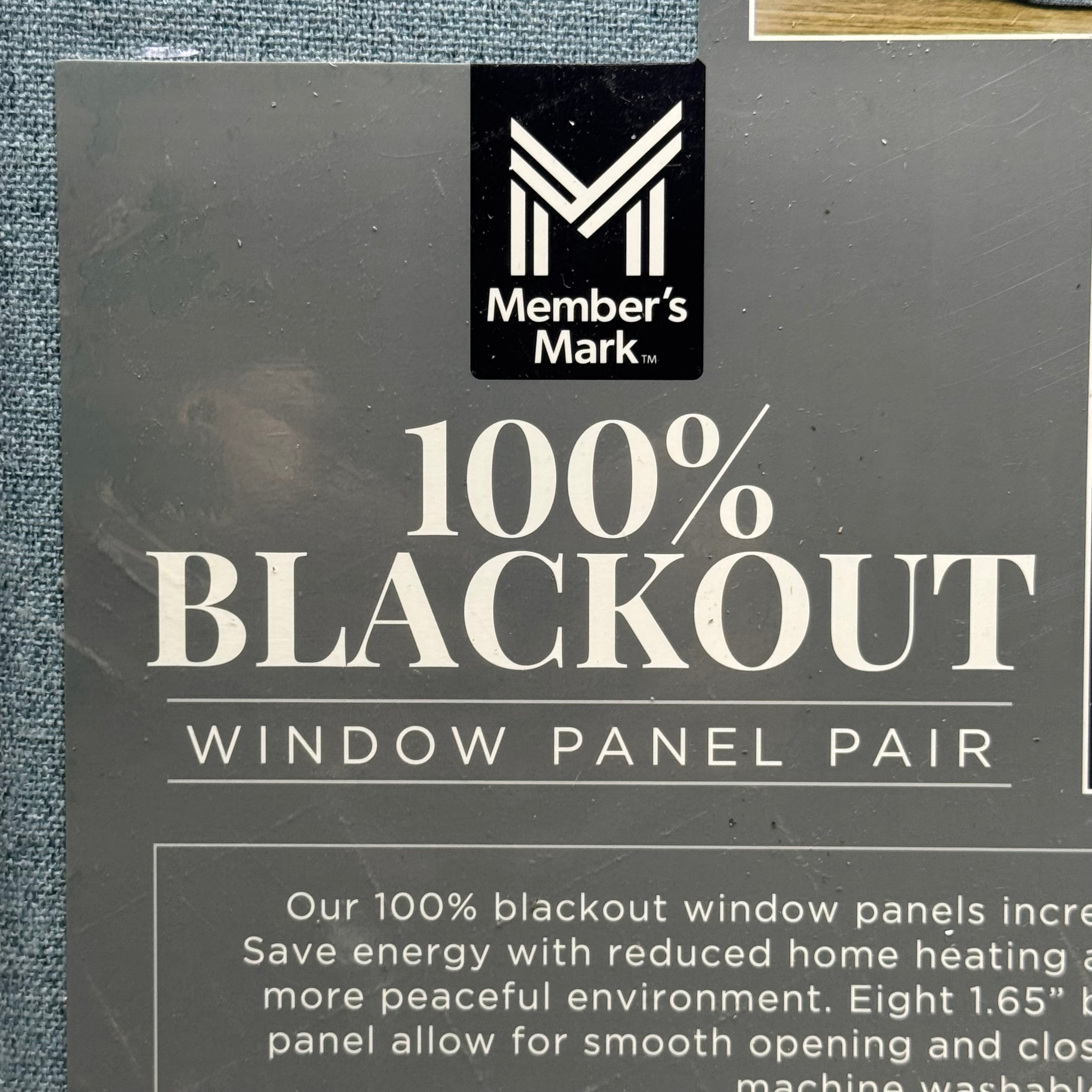MEMBER'S MARK Window Panel Pair 100" W x 84" L, Blue
