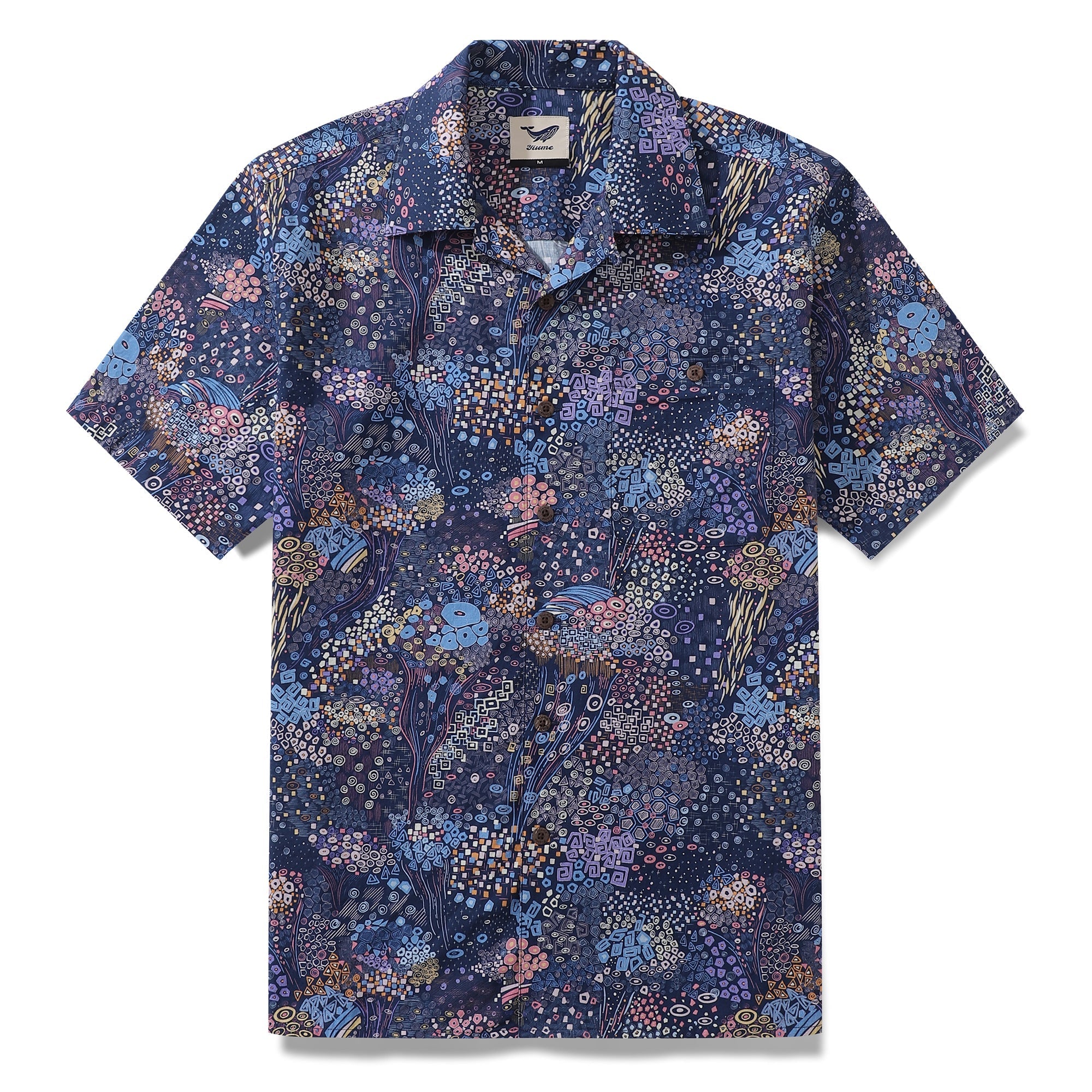 Hawaiian Shirt For Luminous Wonders Shirt Camp Collar 100% Cotton By Sherry