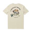 Hawaiian Tee For Men Taste of Tropical By Loindaflow Tee Crew Neck 100% Cotton - BEIGE By Laihha Organna