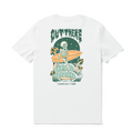 Hawaiian Tee For Men Out There☠️ 🌊BY LOINDAFLOW Tee Crew Neck 100% Cotton - WHITE By Laihha Organna