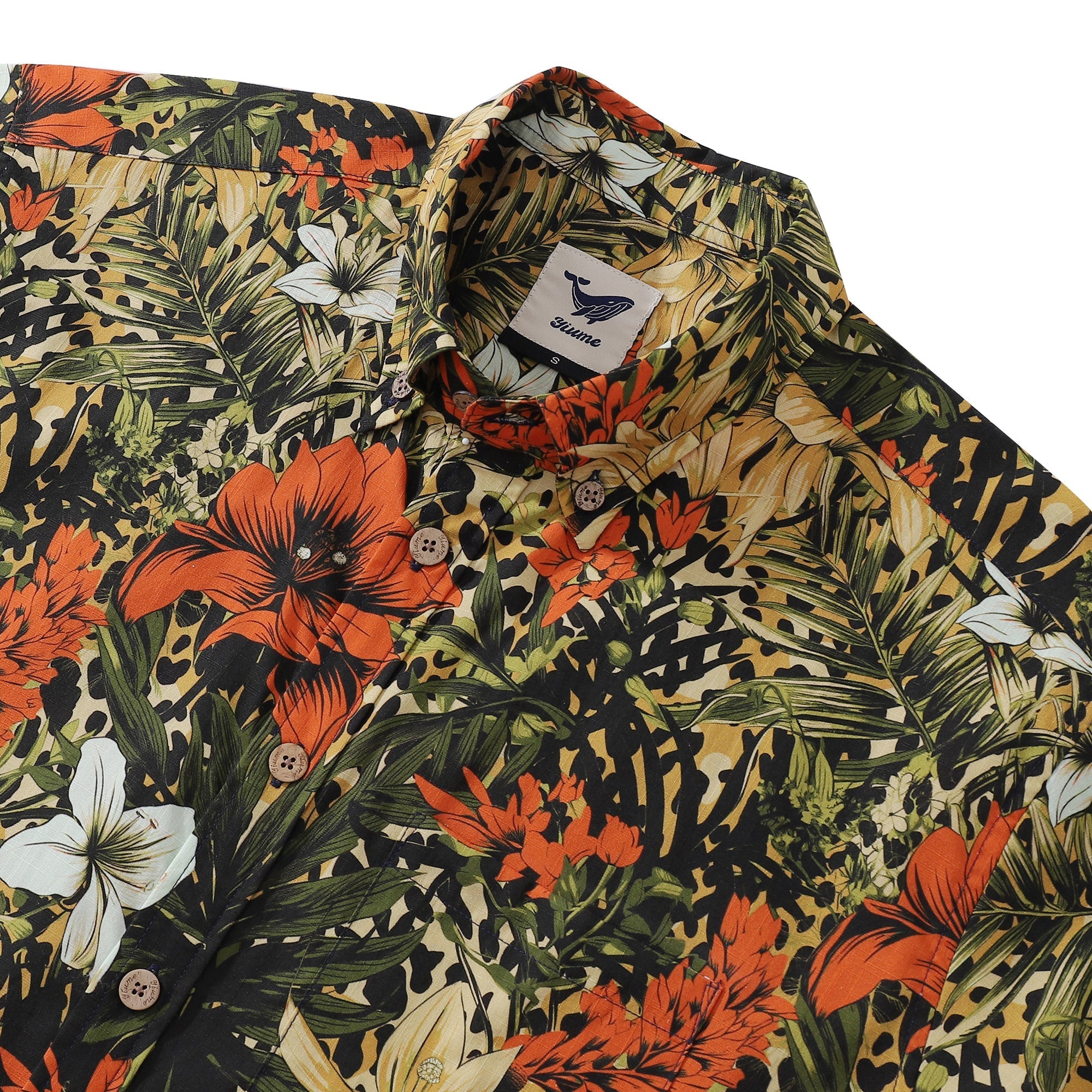 Hawaiian Shirt For Men Tropical Rhythm Button-down Short Sleeve 100% Cotton Shirt By Yeti
