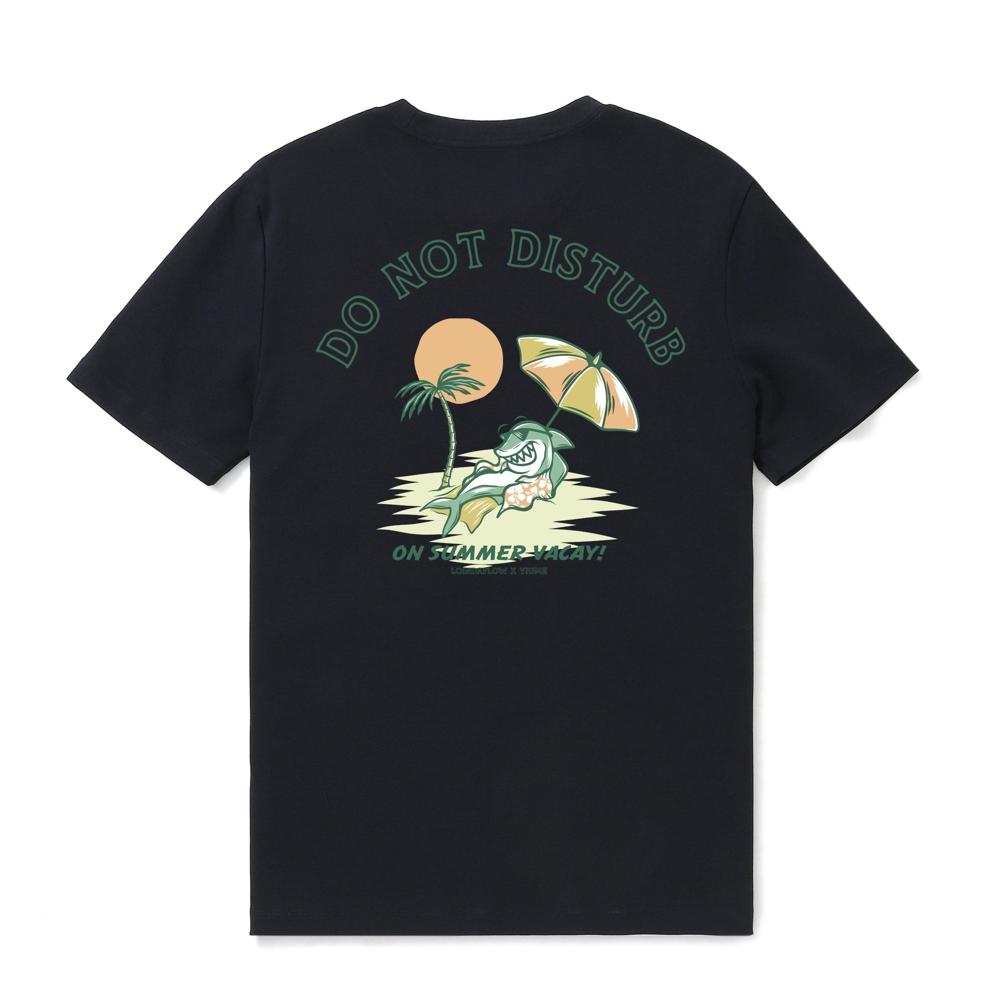 Hawaiian Tee For Men Do not Disturb By Loindaflow Tee Crew Neck 100% Cotton - BLACK By Laihha Organna