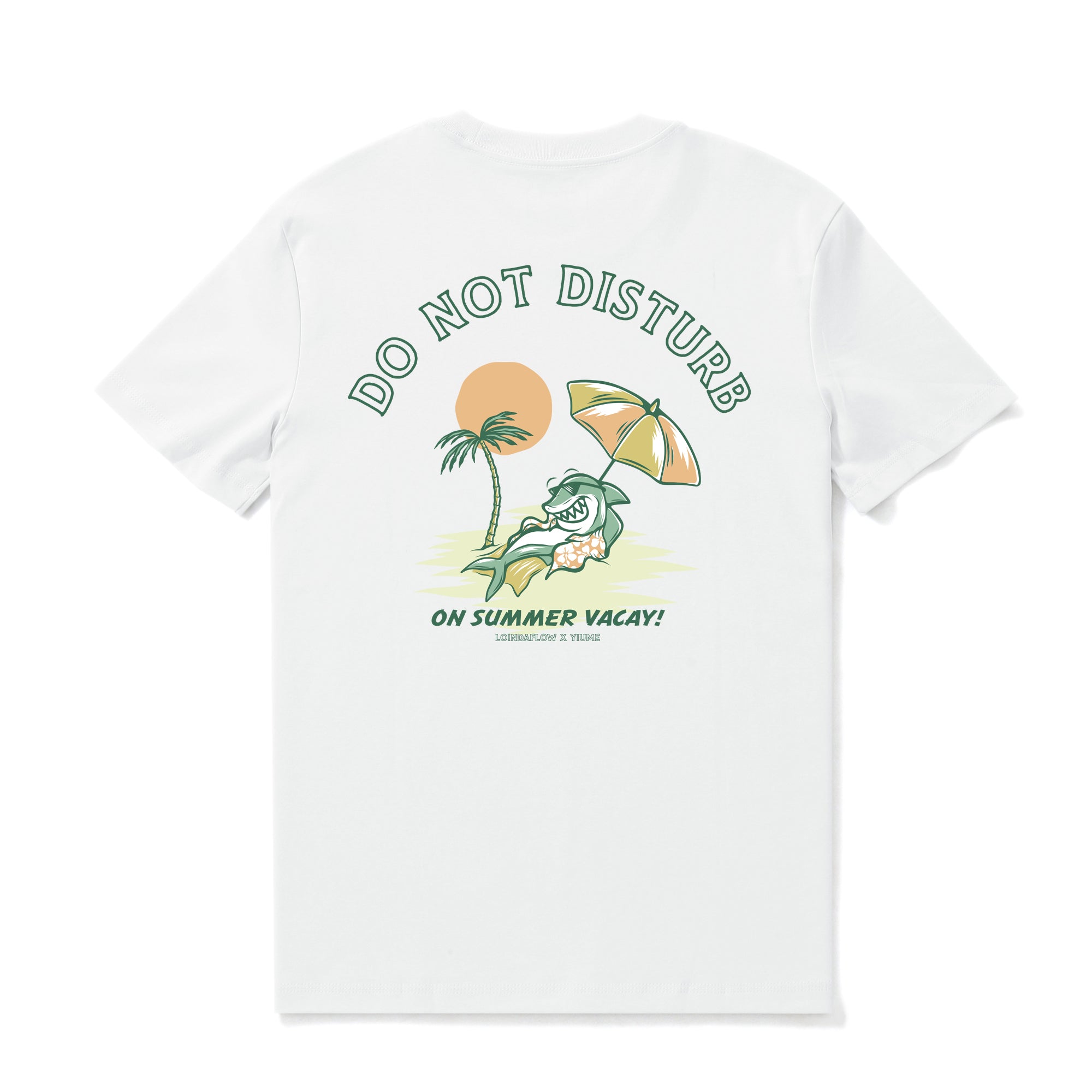 Hawaiian Tee For Men Do not Disturb By Loindaflow Tee Crew Neck 100% Cotton - WHITE By Laihha Organna