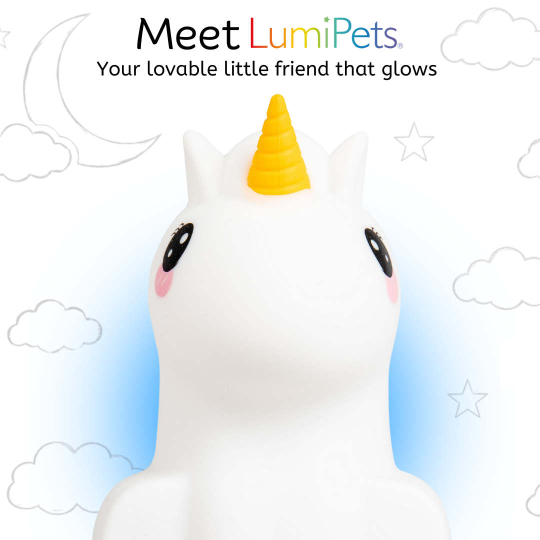 Unicorn Night Light - Soft Silicone Nursery Lamp | LumiPets®