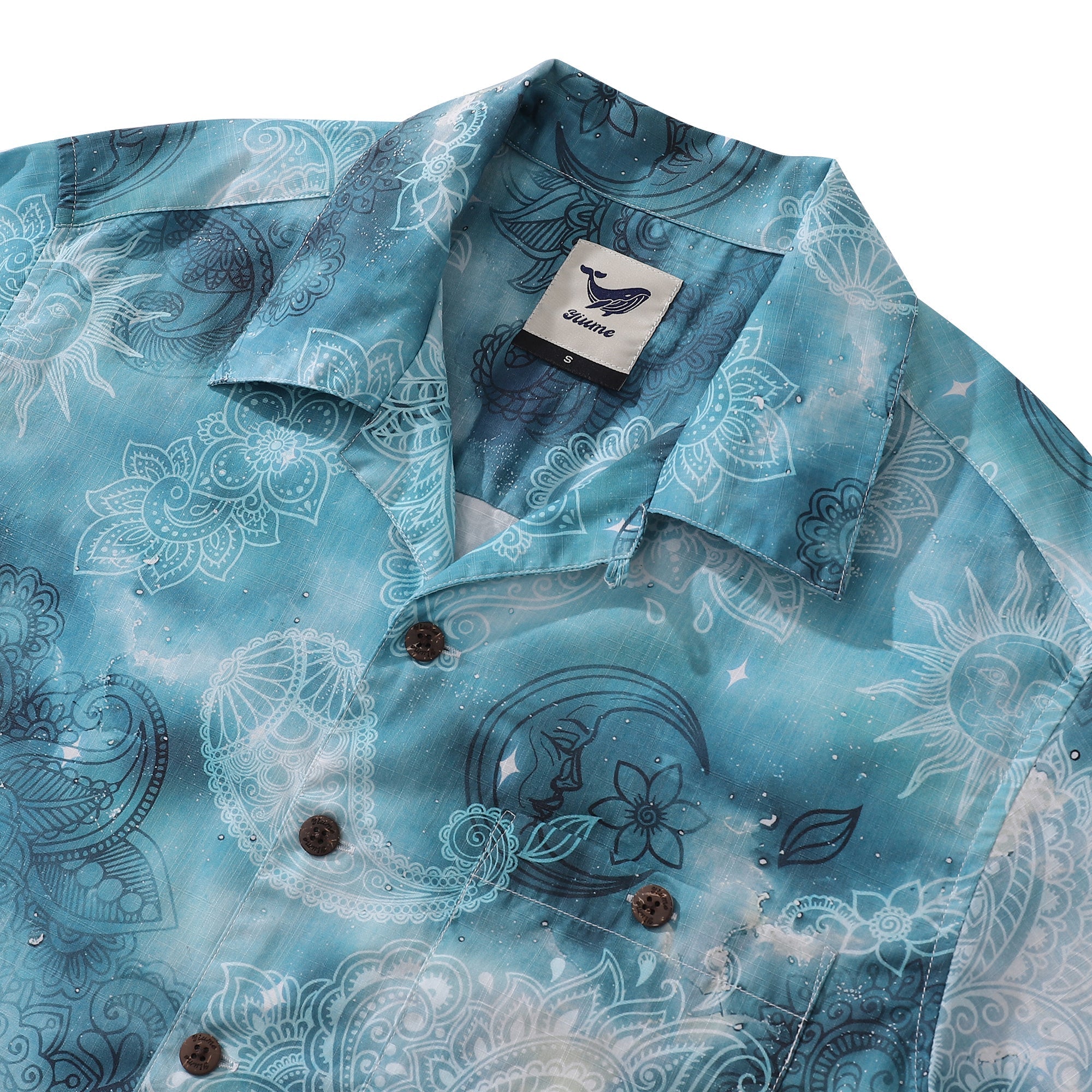 Hawaiian Shirt For Men A Paisley Dream Print Shirt Camp Collar 100% Cotton Shirt By Sun