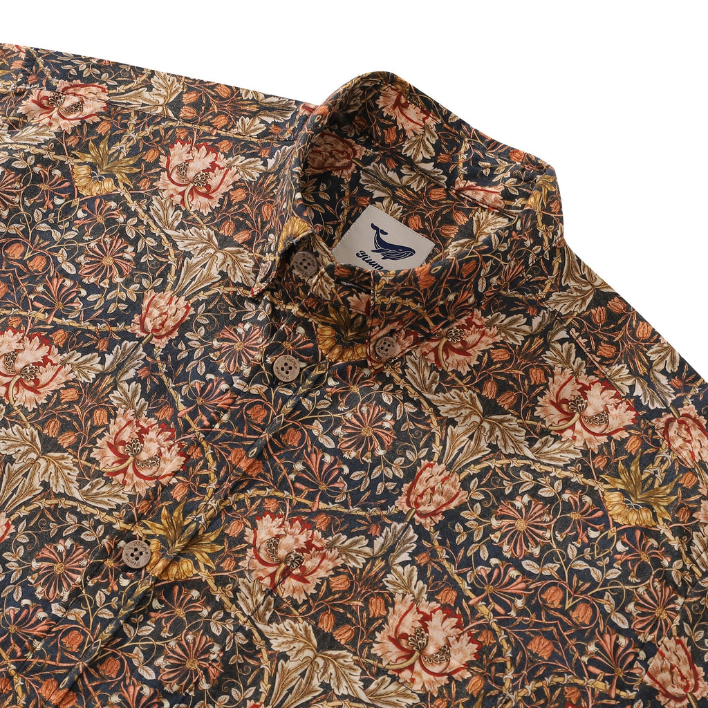 Men's Vintage Hawaiian Shirt Matabie Print Cotton Button-down Short Sleeve Aloha Shirt By Yakima
