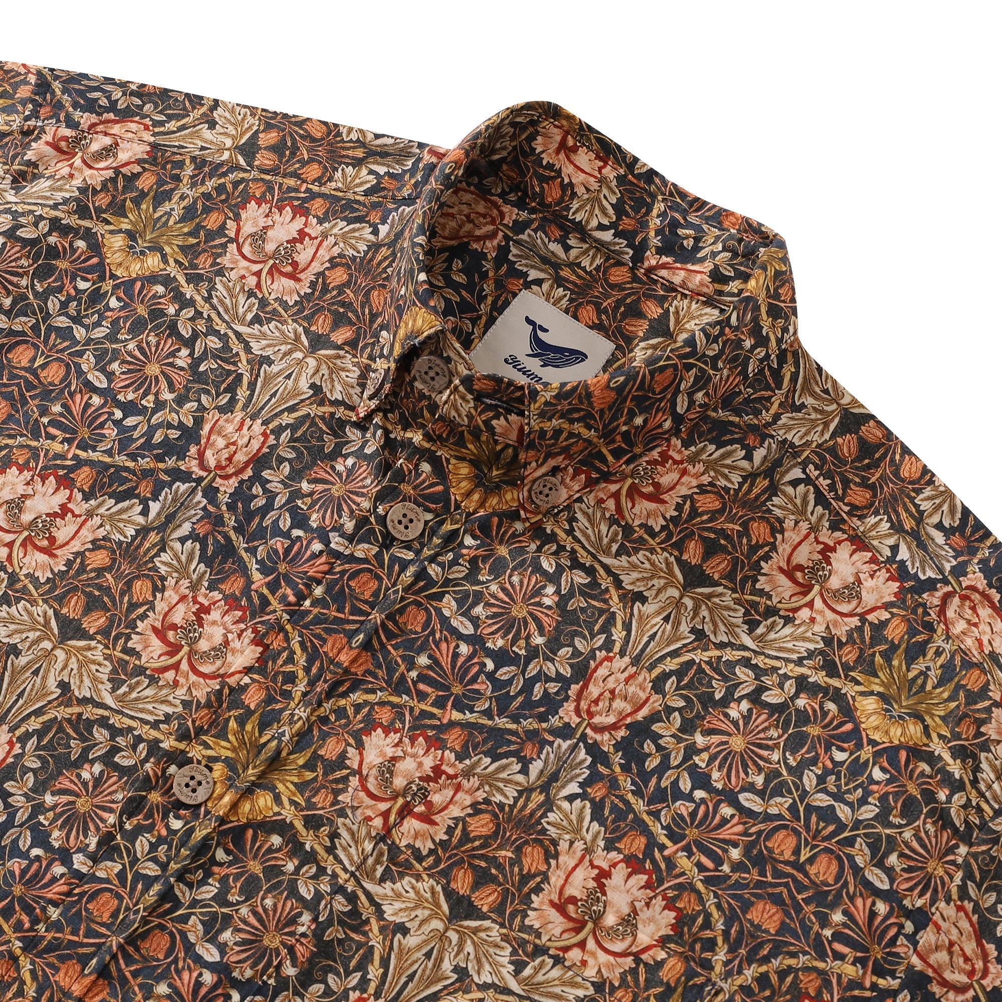 Men's Vintage Hawaiian Shirt Matabie Print Cotton Button-down Short Sleeve Aloha Shirt By Yakima