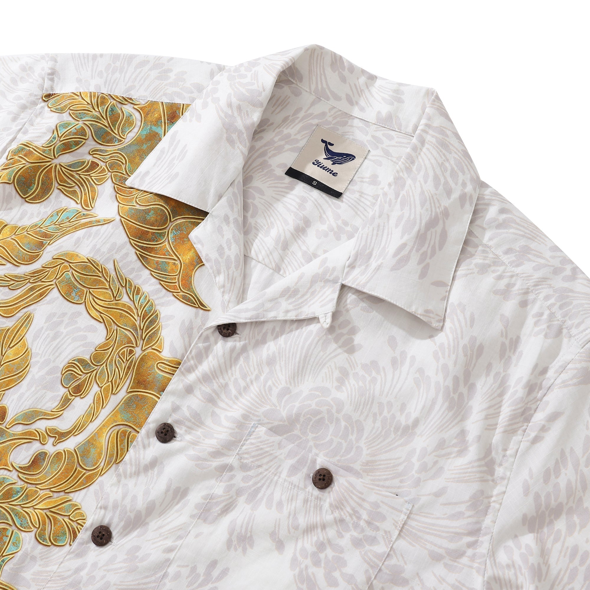 Hawaiian Shirt For Men Gorgeous Pattern Shirt Camp Collar 100% Cotton By Sun