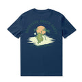 Hawaiian Tee For Men Backyard Beach Party By Loindaflow Tee Crew Neck 100% Cotton - NAVY BLUE By Laihha Organna