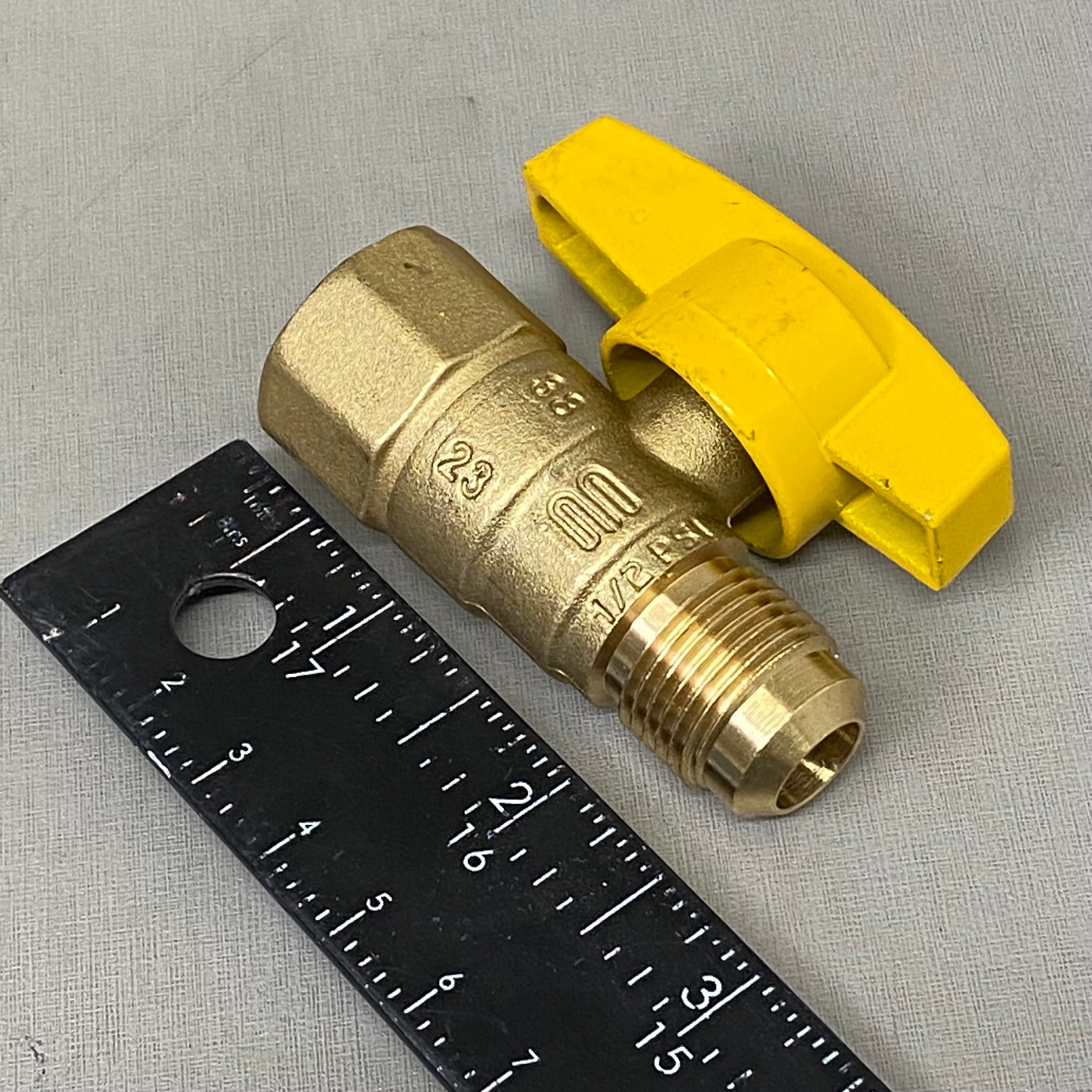 BRASSCRAFT (2 Pack) Gas Ball Valve 1/2" O.D. Flare X 1/2" F.I.P Yellow TBV8-8