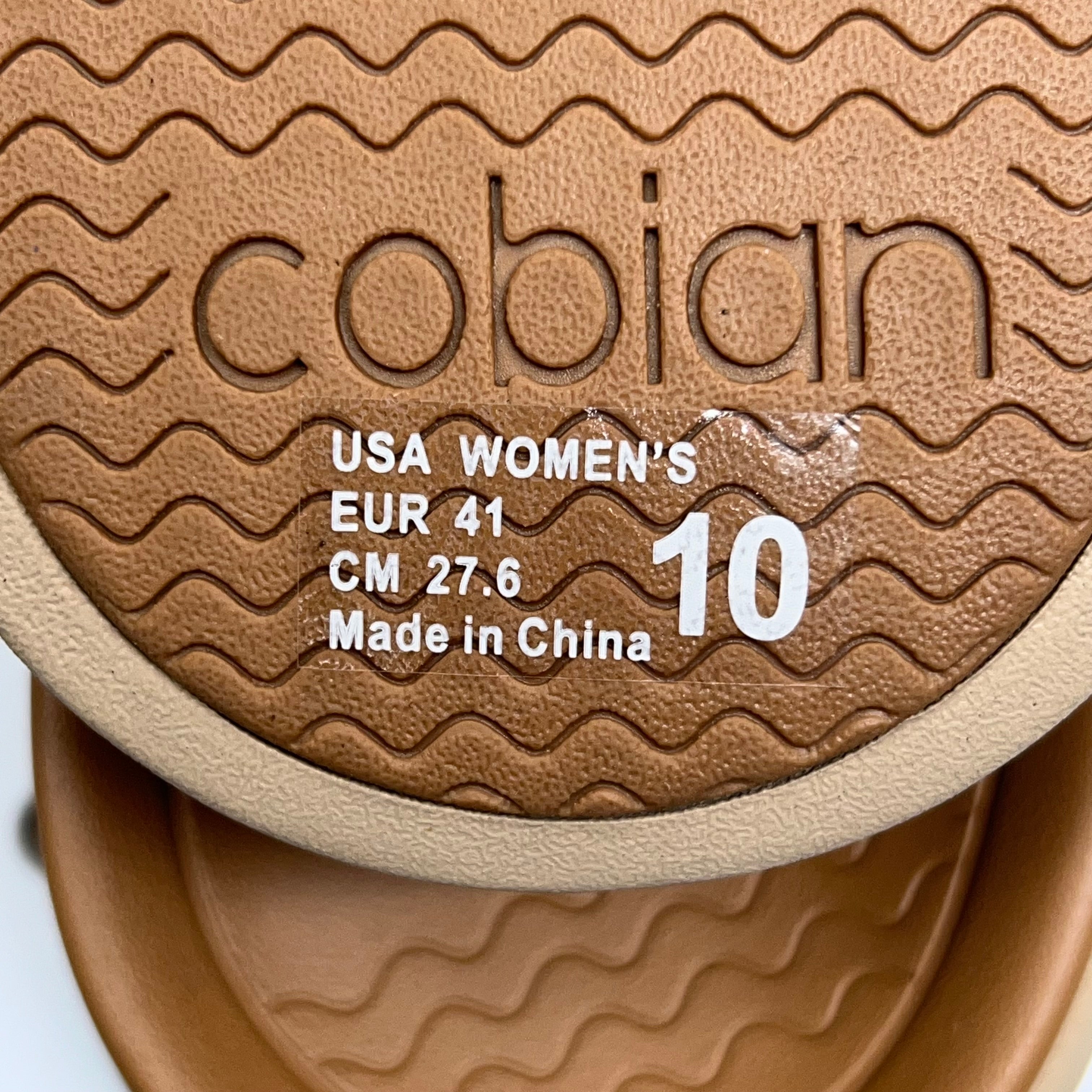 COBIAN Darby Synthetic Suede Strap Sandals Women's Sz 10, EU 41 Tan DAR24-230-10