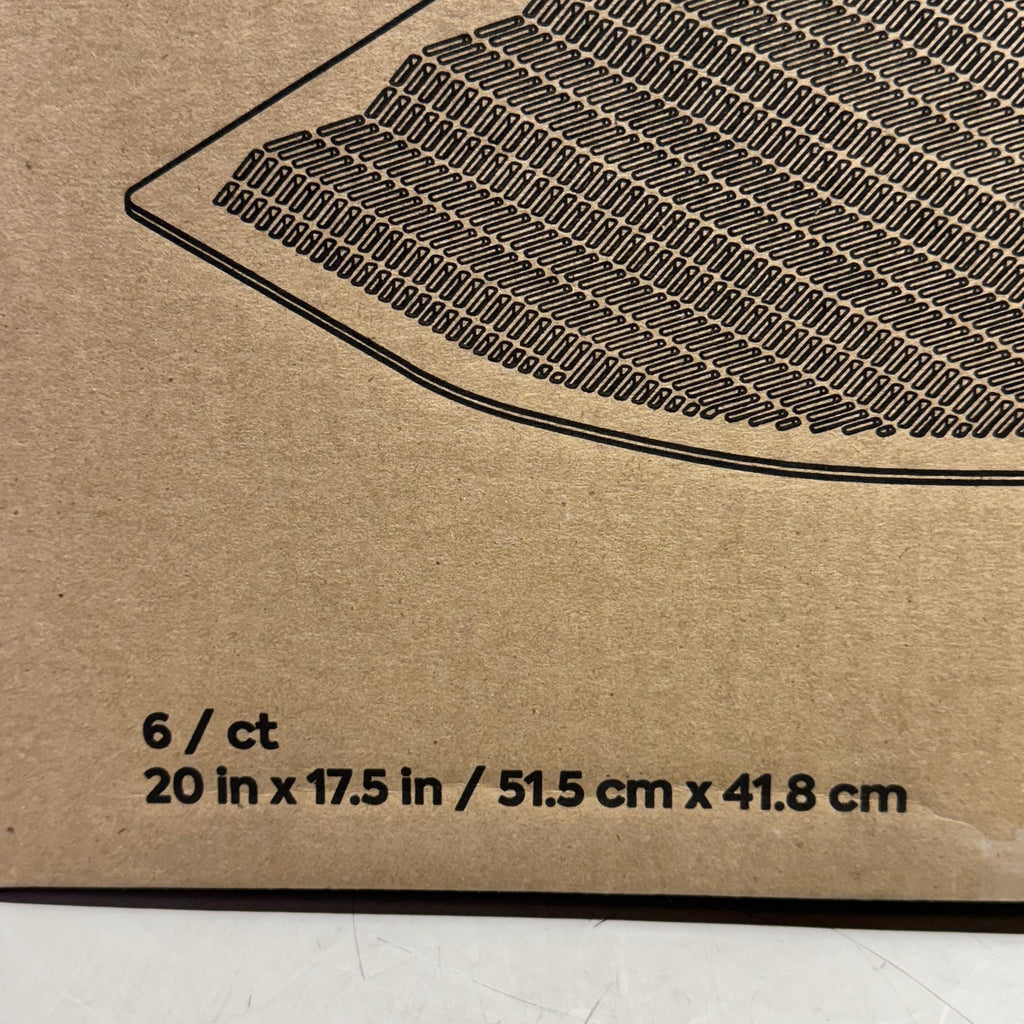 COASTWIDE PROFESSIONAL (6 Pcs) Urinal Floor Mat 20" x 17.5" Black