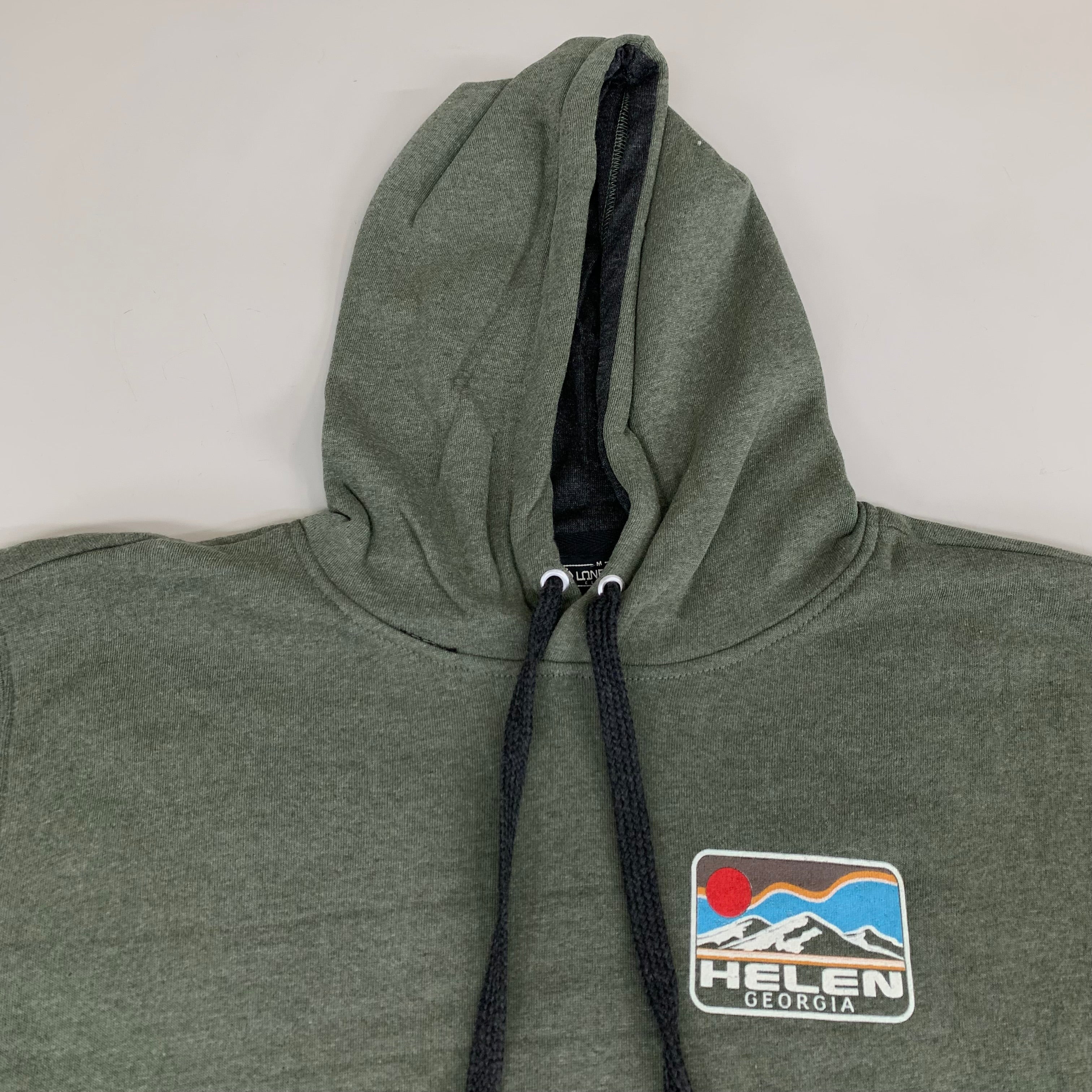 LONEROCK Helen Georgia Tie Hoodie Sz Medium Green