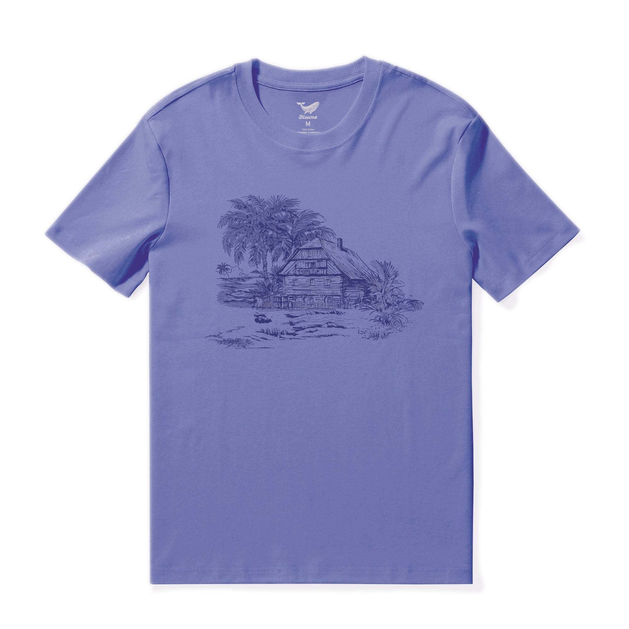 Hawaiian Tee For Men Sunrise Serenade Tee Crew Neck 100% Cotton By Sherry