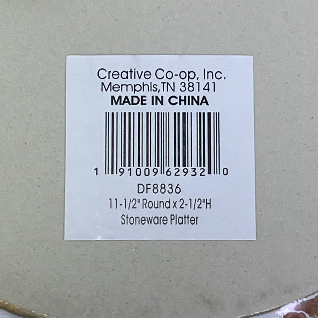 CREATIVE CO-OP Stoneware Bowl Reactive Crackle Glaze 11.5x2.5 DF8836