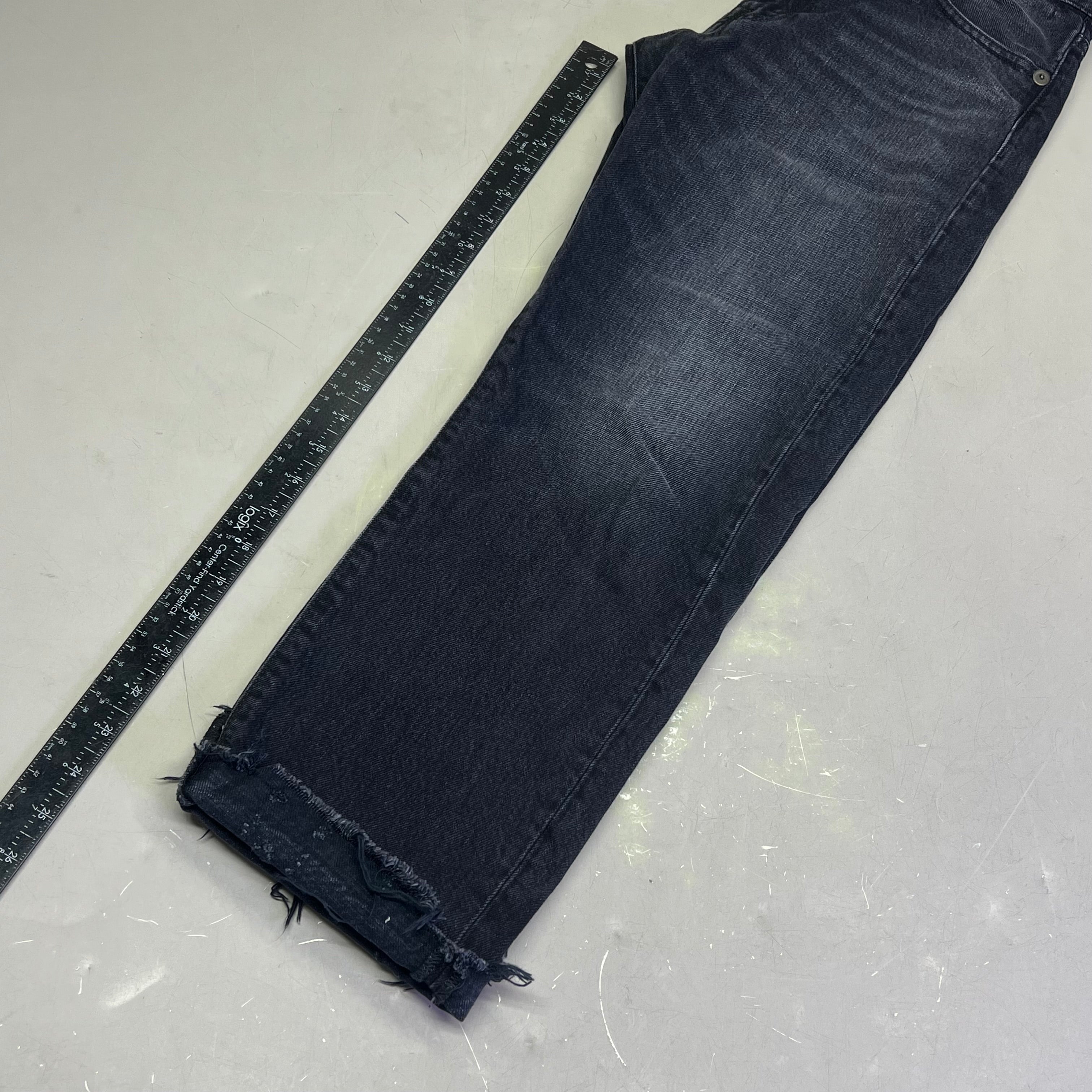 R13 Relaxed Distressed Boyfriend Jeans Made In Italy Women's Sz 24 Jake Black