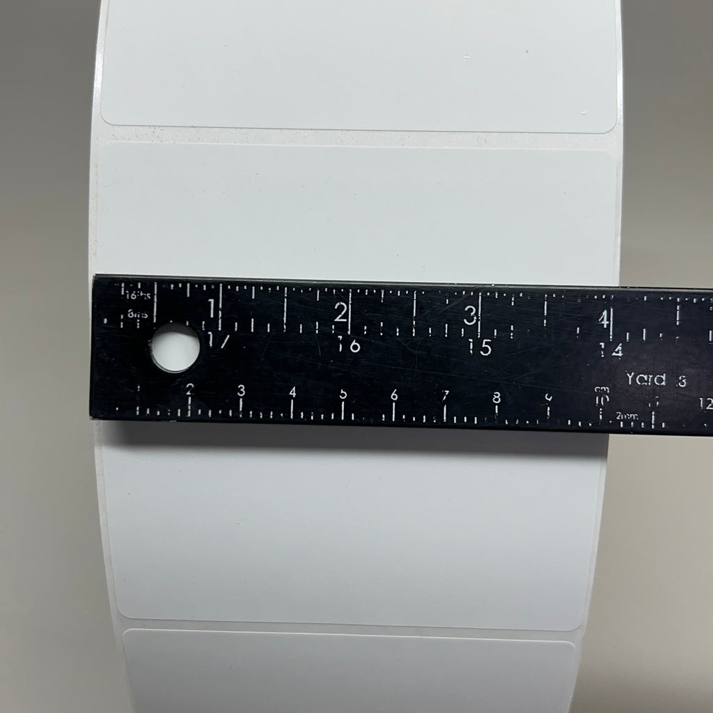 Roll Low Blank Labels 14OD (11000 Labels) Sz 4" L X 2" W White F030041