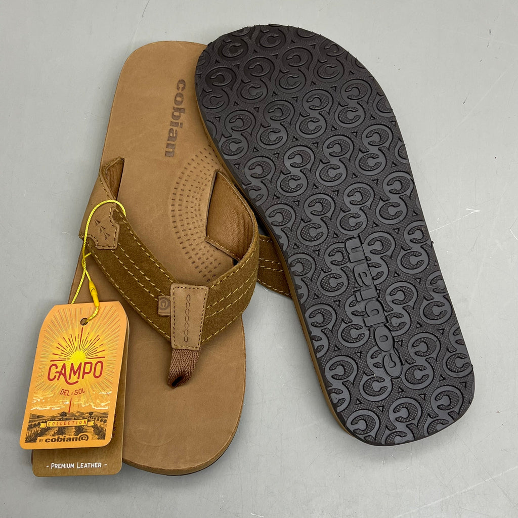 COBIAN Lazo Premium Leather Sandals Men's Sz 12 EU 45 Tan LZO-24-230-12