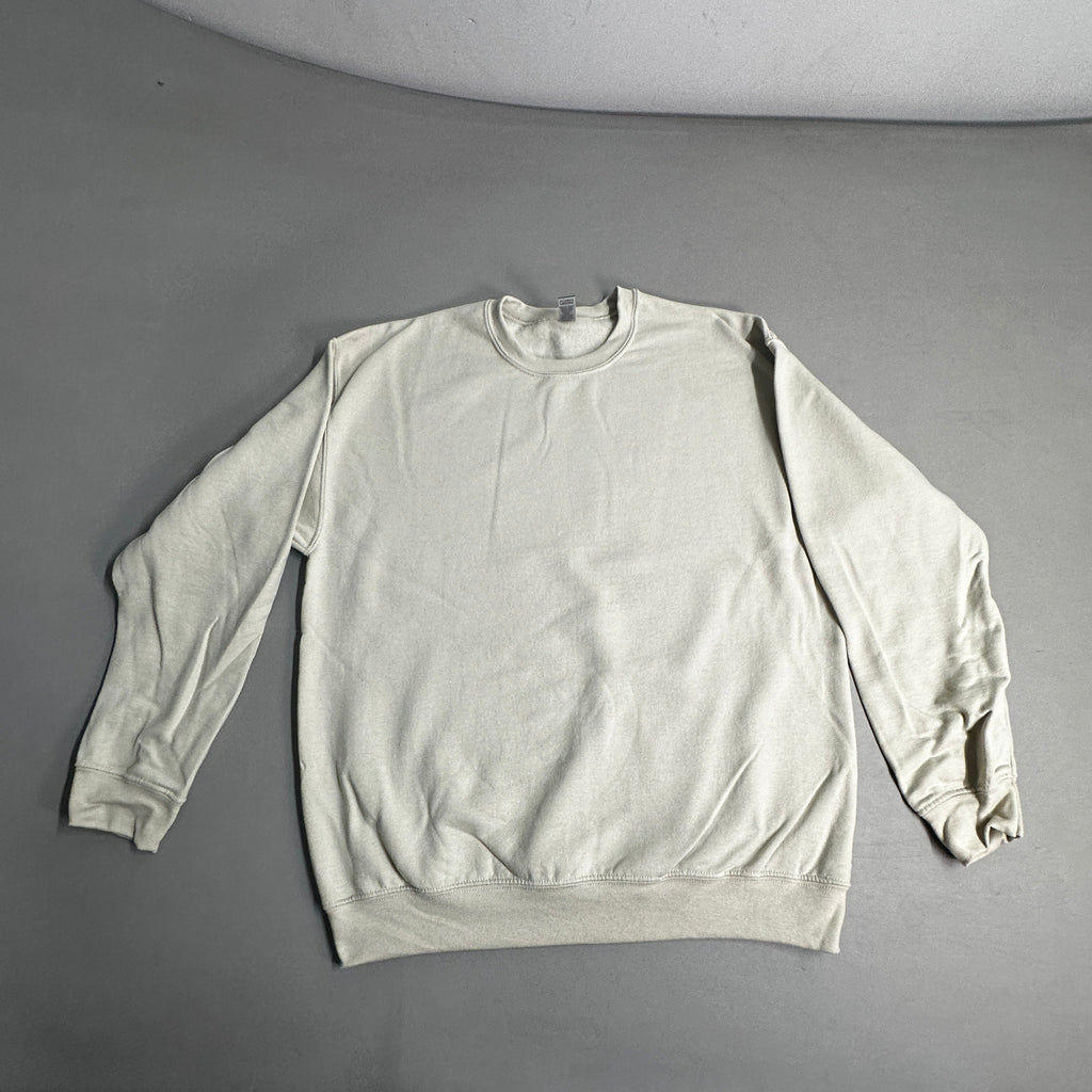 GILDAN Heavy Blend Crewneck Sweater Sweatshirt Sand SZ L G180