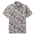 Men's Hawaiian Shirt Floral Circus By Sarah Cotton Button-down Short Sleeve Aloha Shirt By Sarah Thorpe