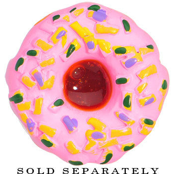 18mm Pink Frosted Doughnut Saddle Plug